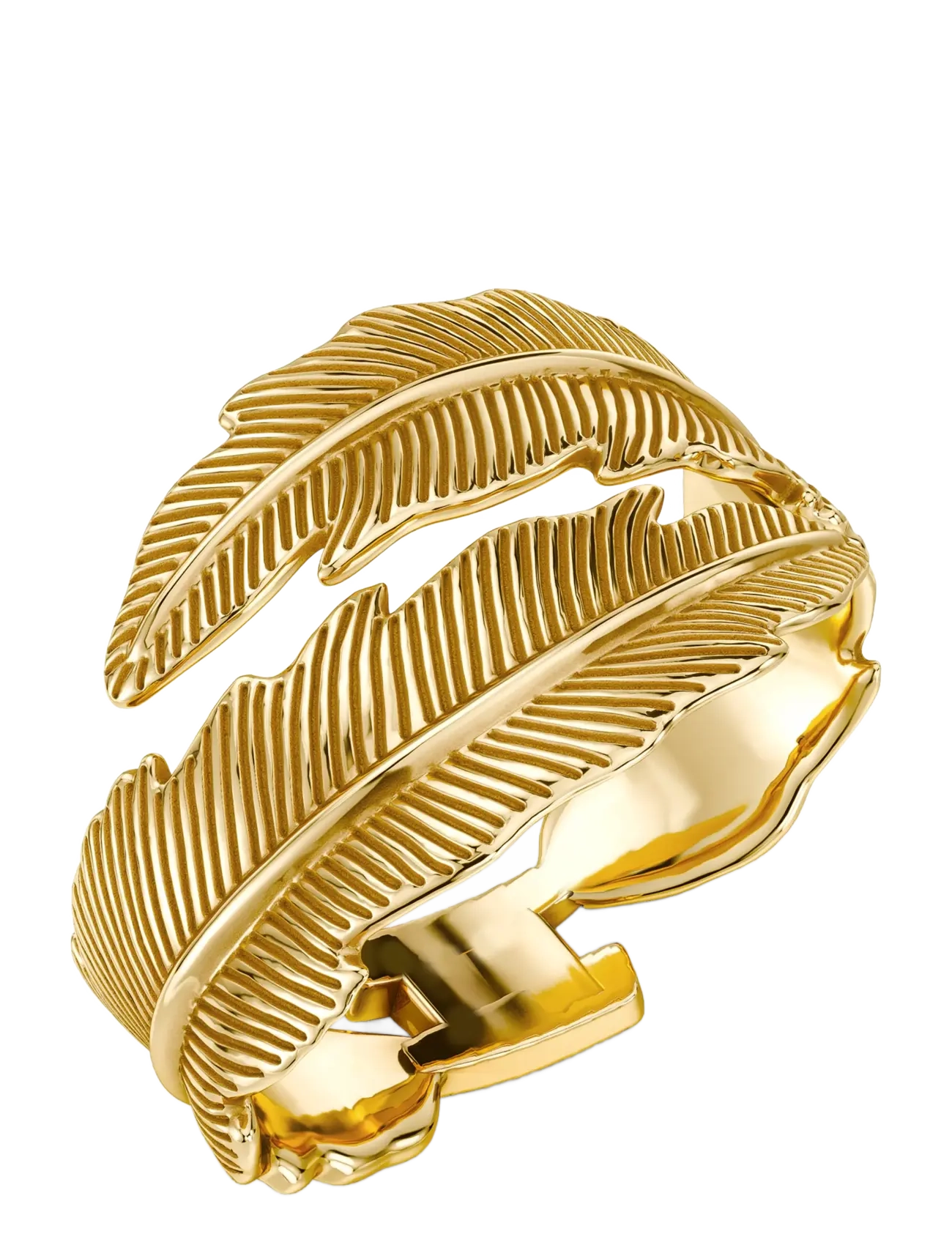 Edblad Feather Bangle Gold S, Kvinder, Fjer Armring, Guld, Str: S