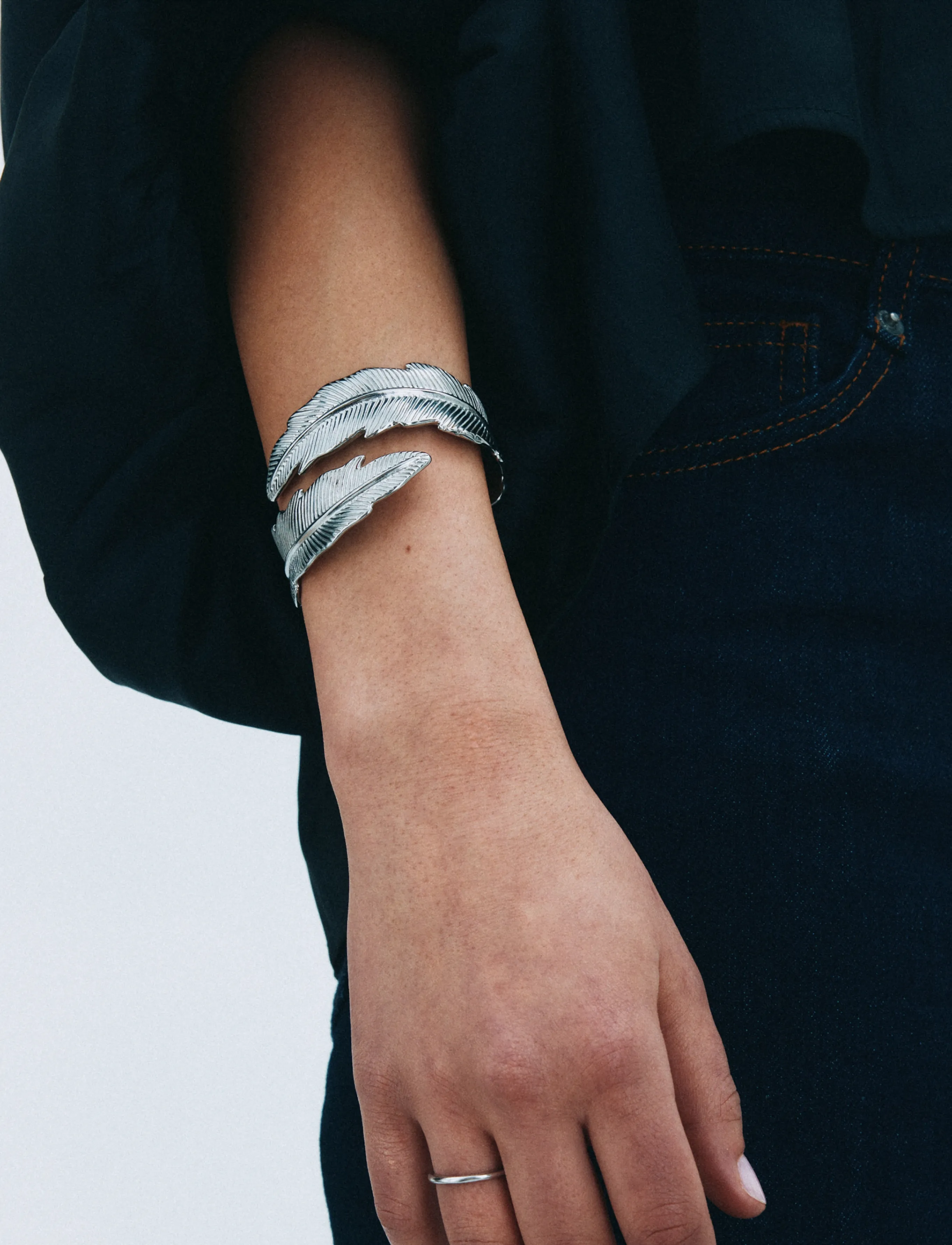 Edblad Feather Bangle Silver S, Bracelets, Silber - Bangles, Frauen