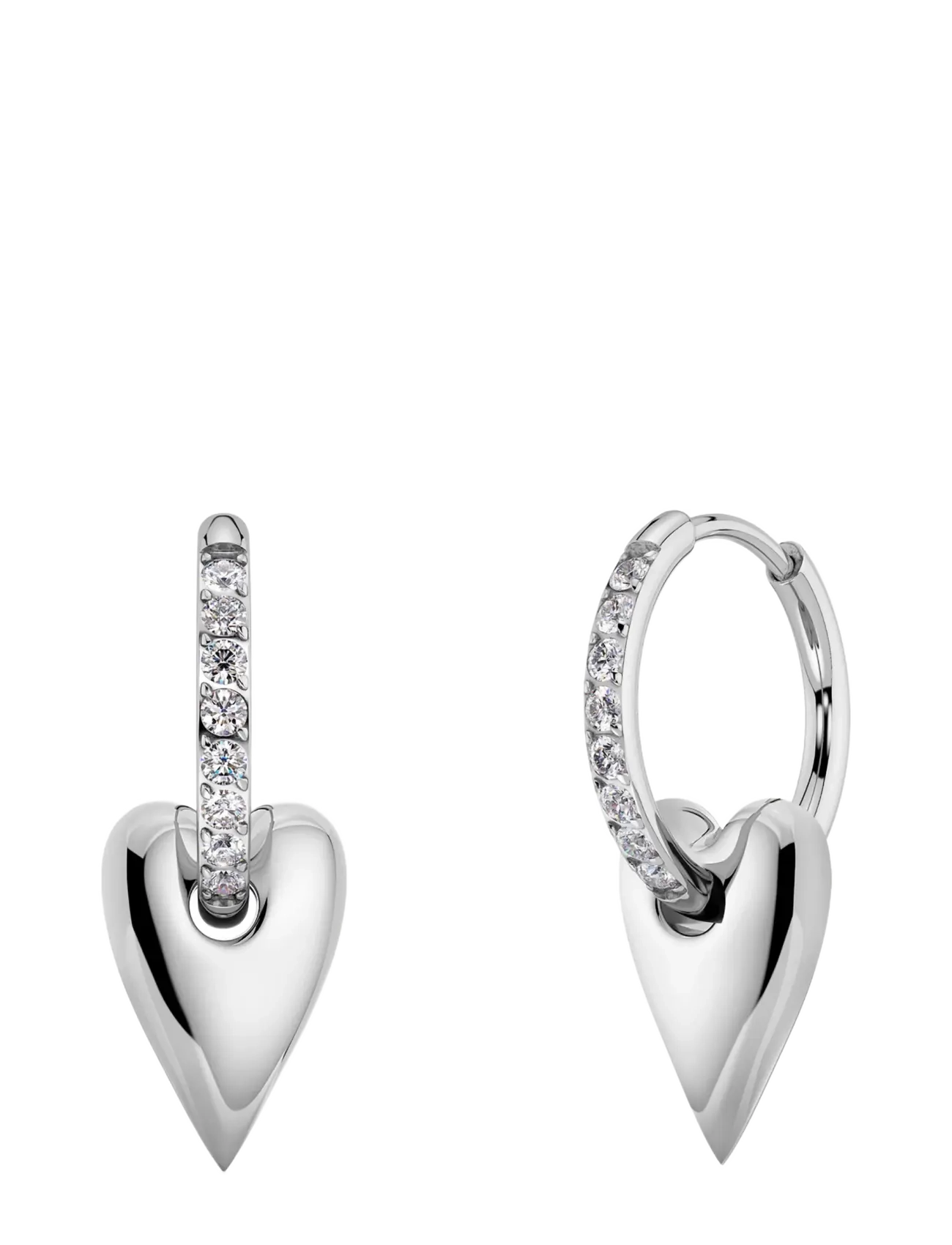 Edblad Amore Sparkle Hoops S Silver One Size - Accessoarer - SILVER / silver