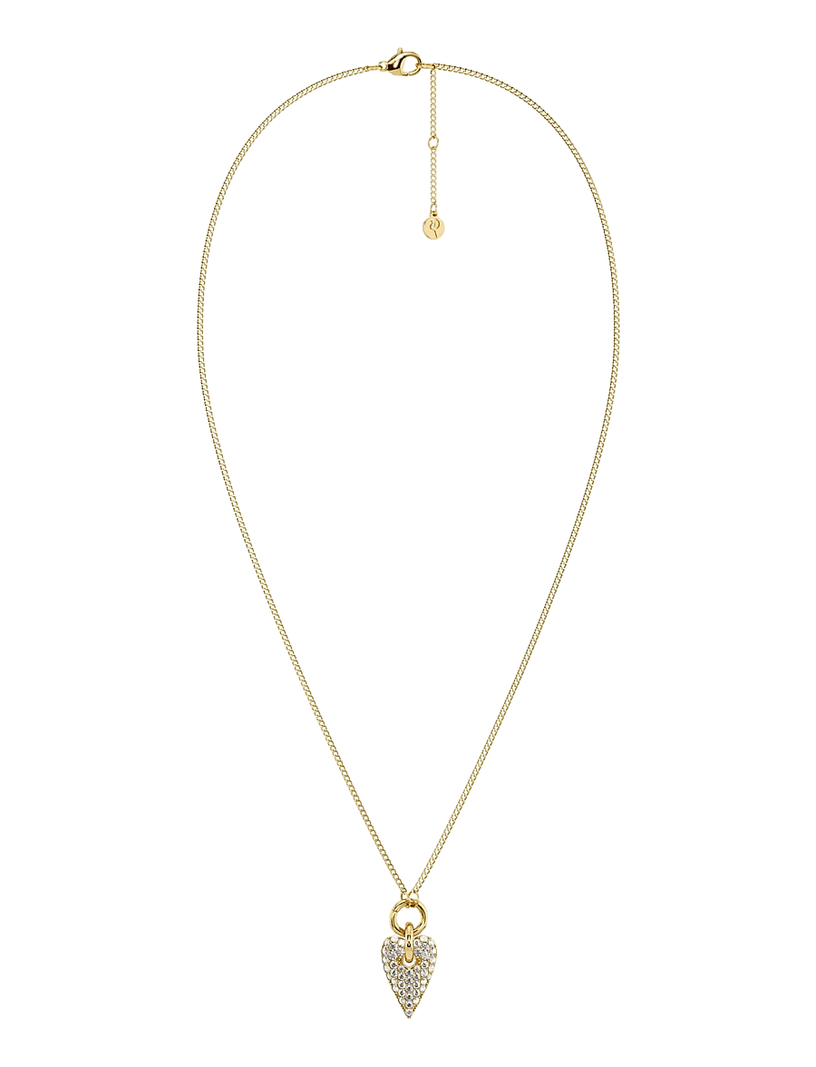 Edblad - Amore Sparkle Necklace L Gold One Size - ketten mit anhänger - gold - 1