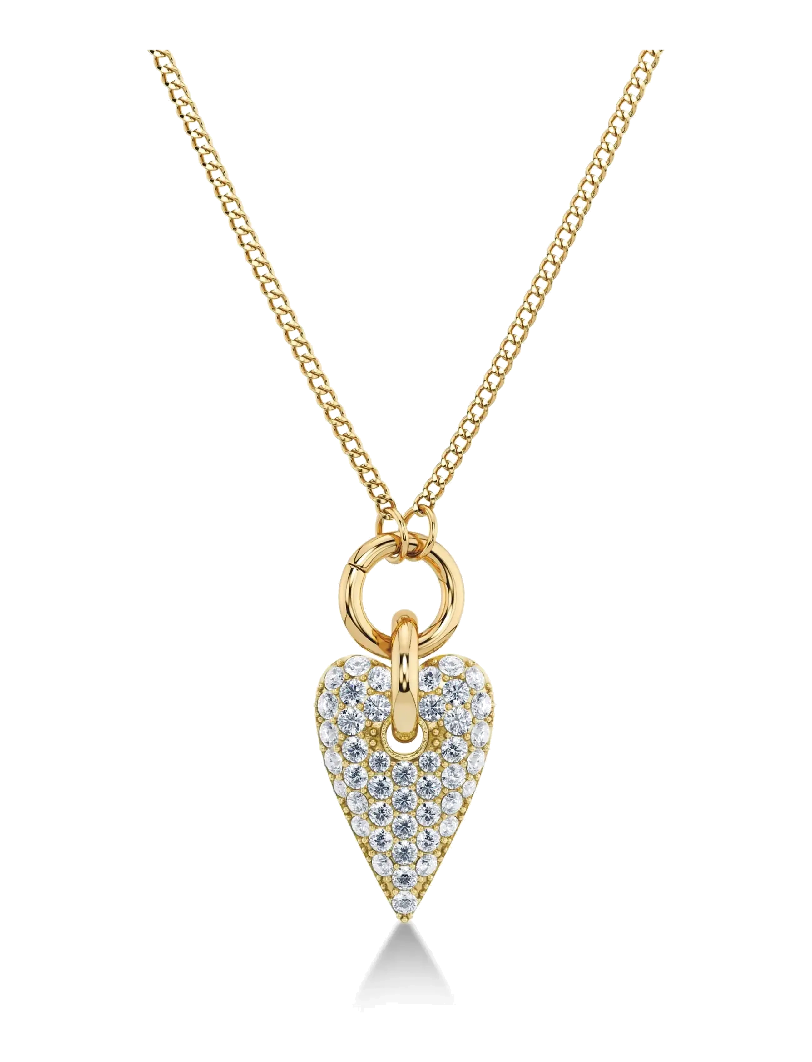 Edblad - Amore Sparkle Necklace L Gold One Size - halskæder med vedhæng - gold - 2