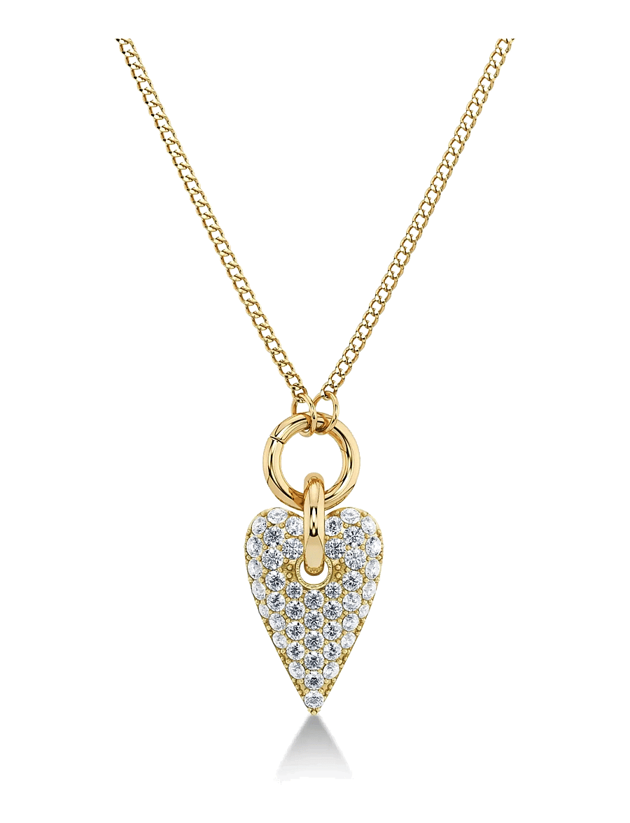 Edblad - Amore Sparkle Necklace L Gold One Size - halskæder med vedhæng - gold - 2