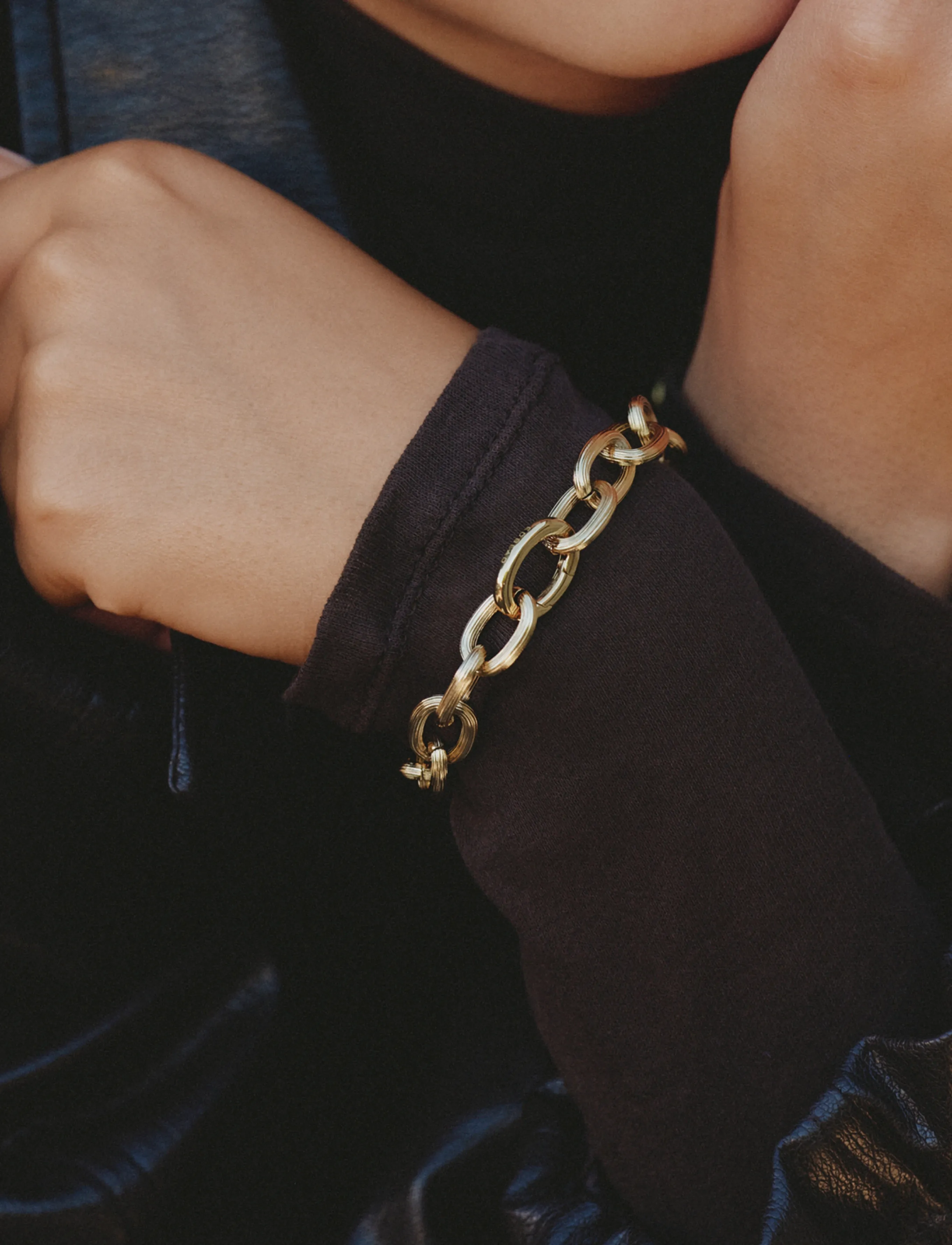 Edblad Wildern Bracelet Gold, Damen, Kettenarmband, Gold, Gr.L 18 cm