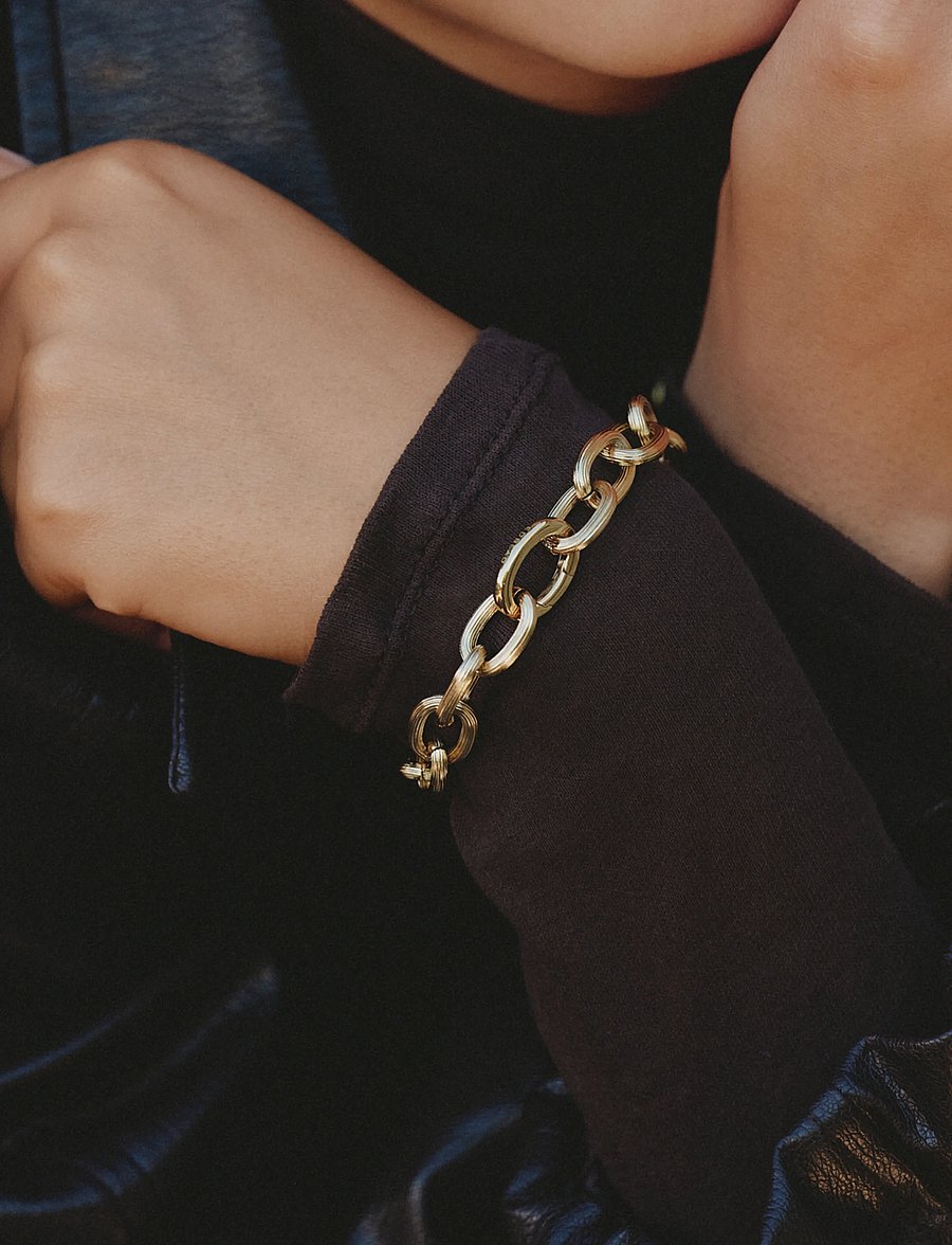 Edblad - Wildern Bracelet Gold - kædearmbånd - gold - 0