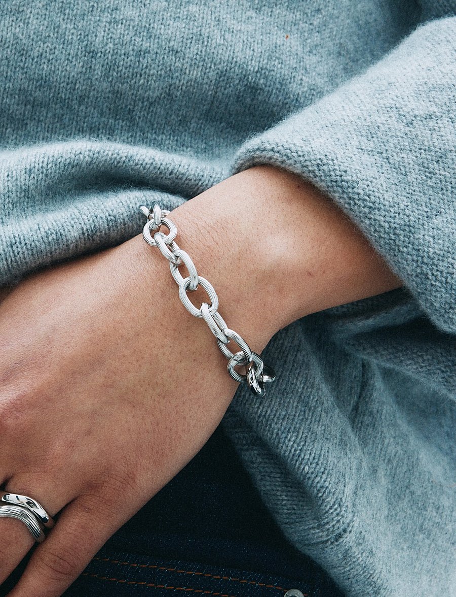 Edblad - Wildern Bracelet Silver - kædearmbånd - silver - 0