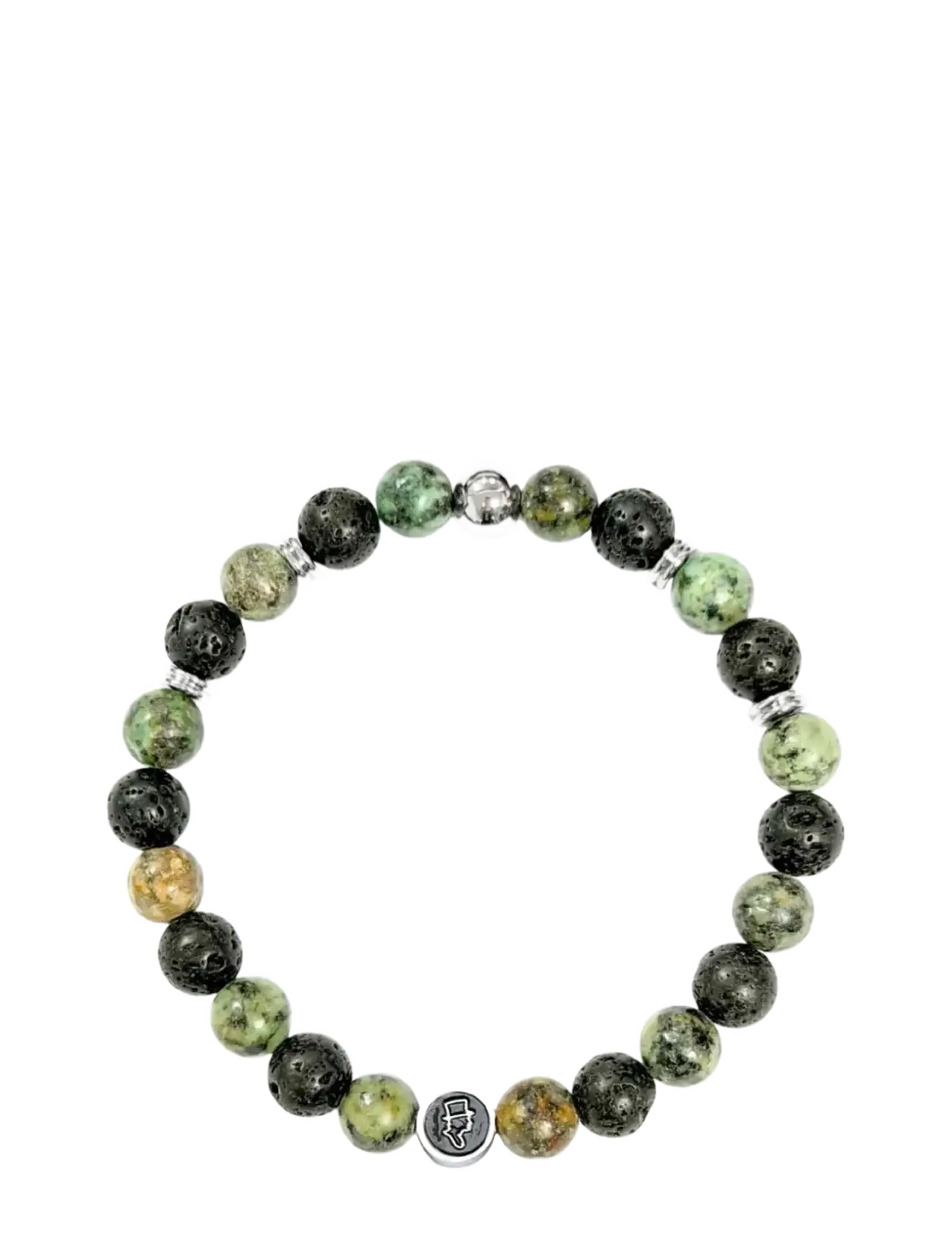 edd. Beads Bracelet 8Mm, Mænd, Perle Armbånd, Sort, Str: M 20 cm