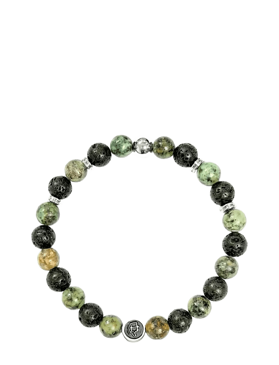 edd. - Beads Bracelet 8mm - armband - african lava - 0