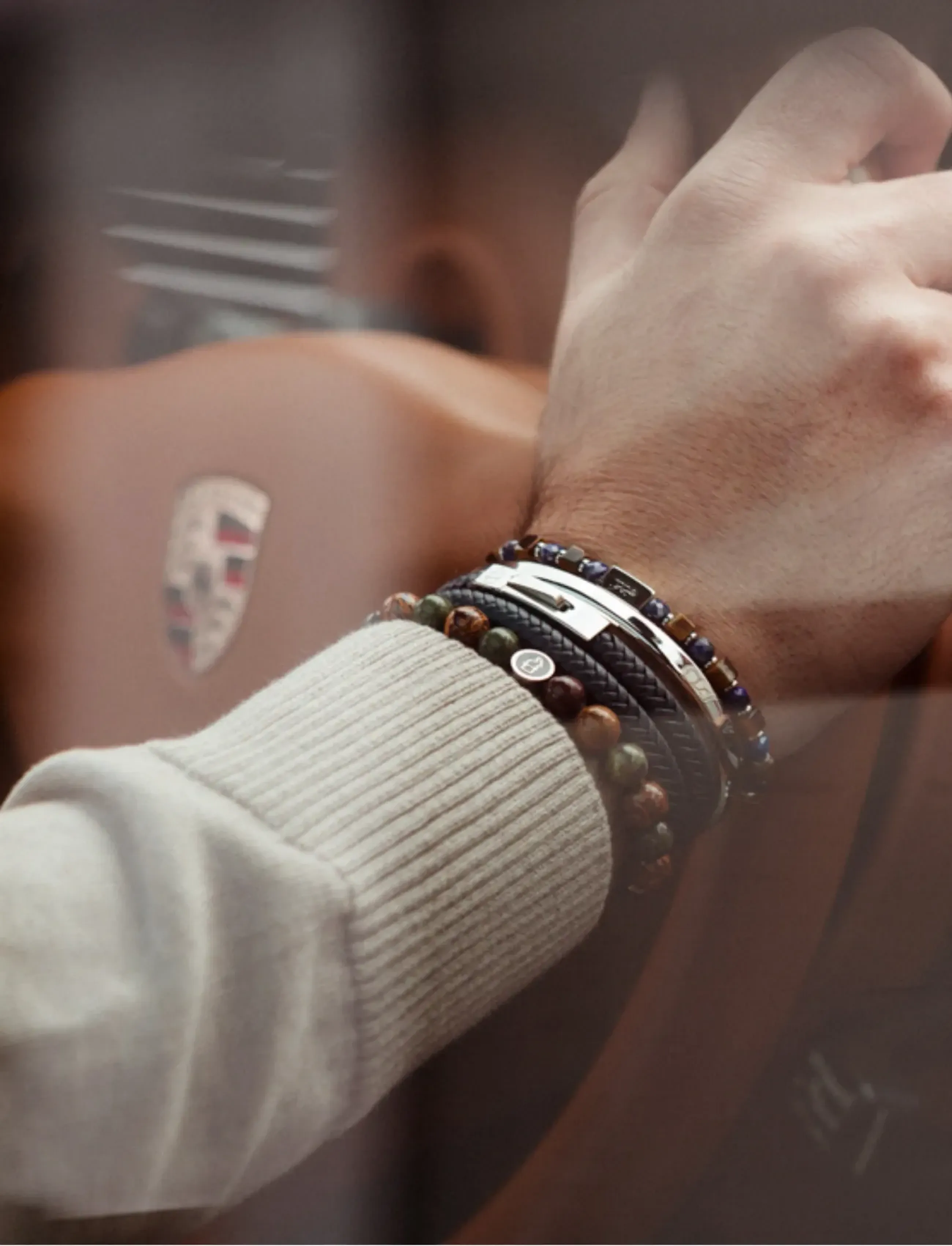 edd. Beads Bracelet 8Mm, S 18, Jewellery, Mehrfarbig/gemustert - Bracelets, Männerswear