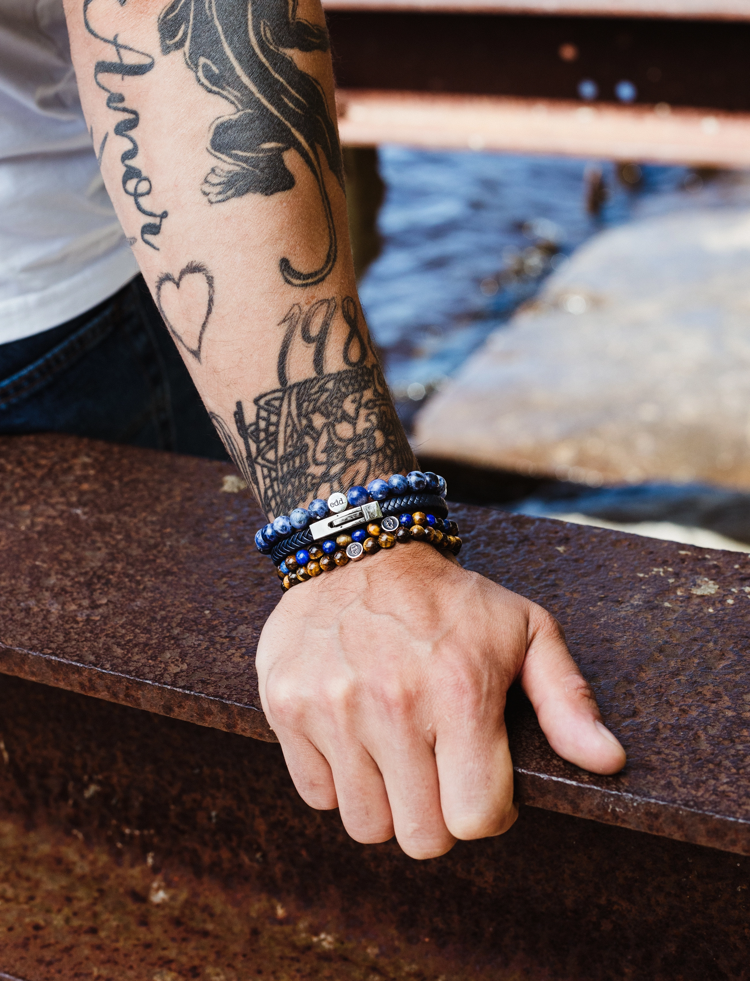 edd. Beads Bracelet 8Mm, 5 cm, Jewellery, Marineblau - Bracelets, Männerswear