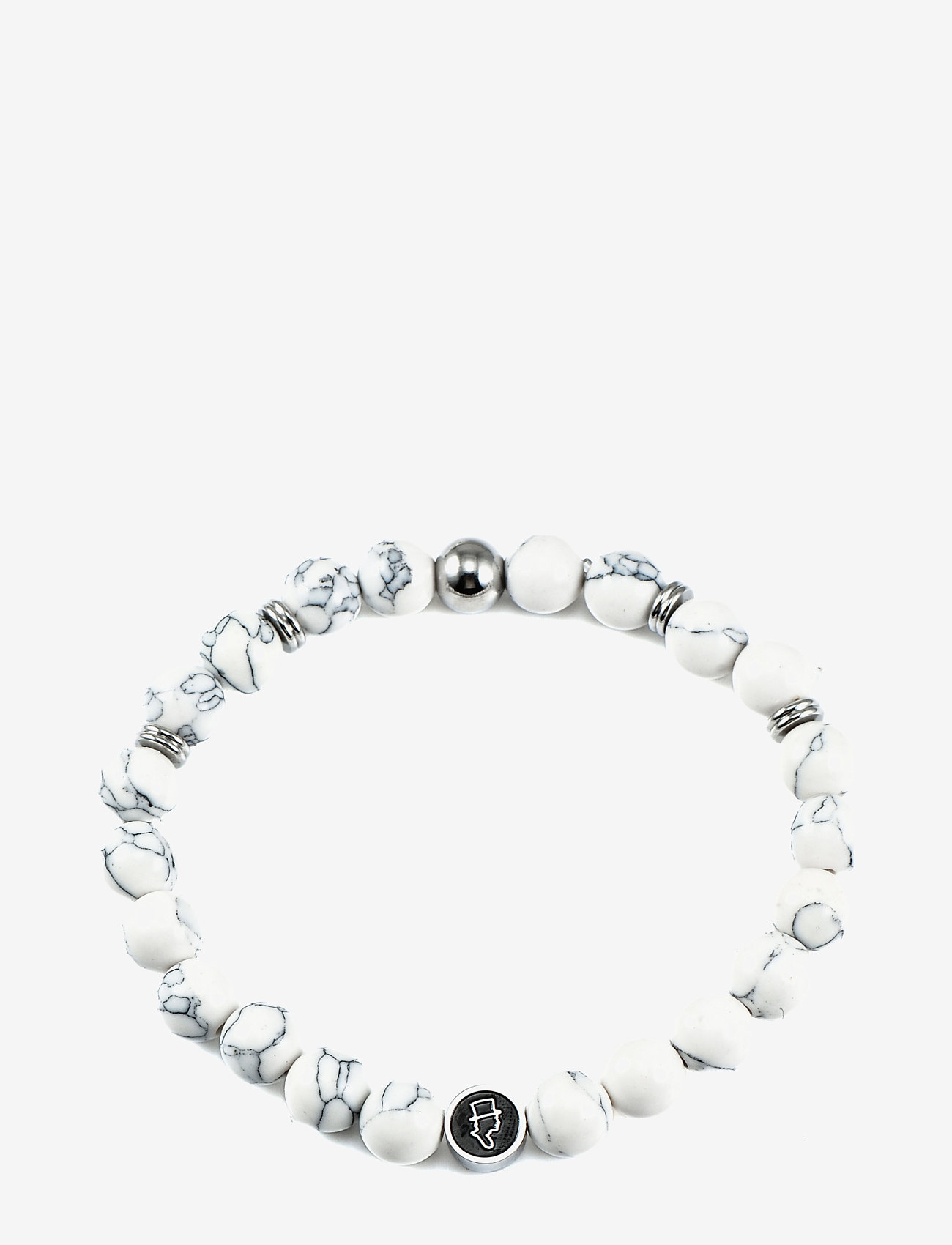 edd. - Beads Bracelet 8mm - laveste priser - white marble - 1