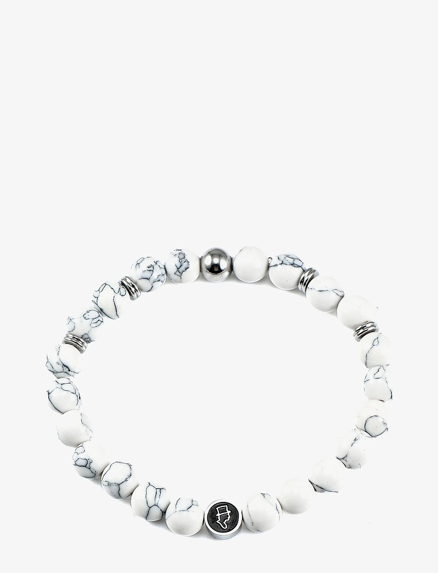 edd. - Beads Bracelet 8mm - armbänder - white marble - 1