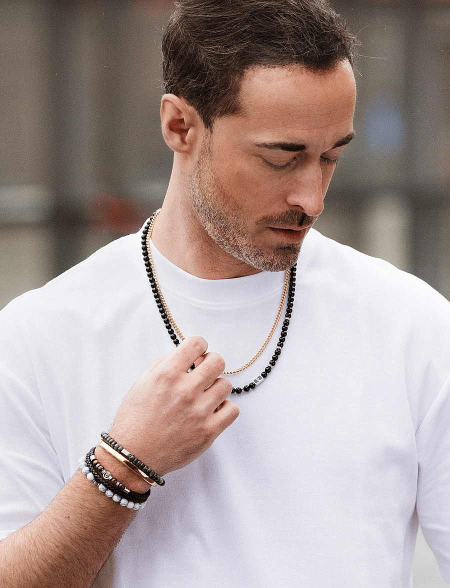 edd. - Beads Bracelet 8mm - armbänder - white marble - 2
