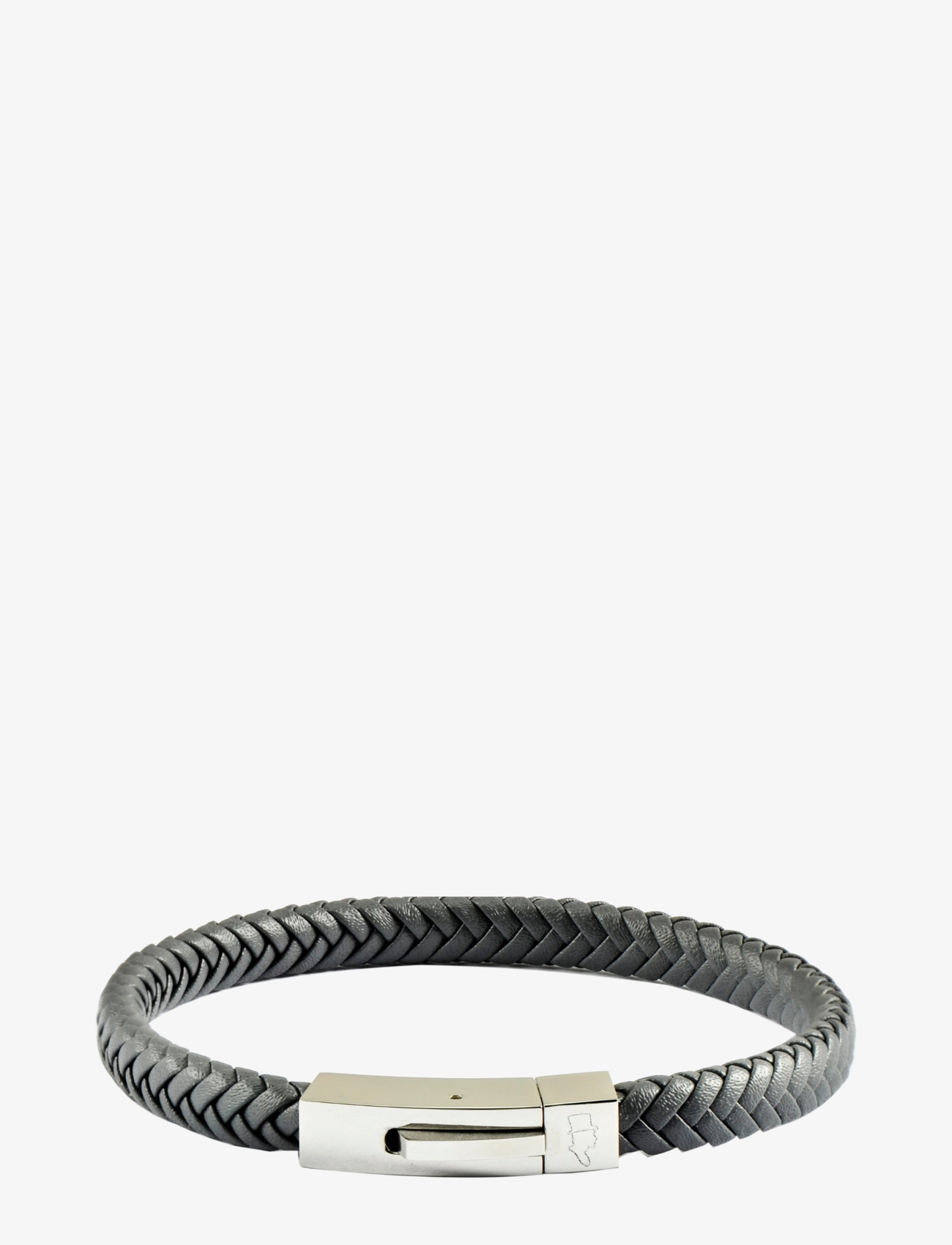 EDD. Leder Armband Singel Grau - S 18 - Herren