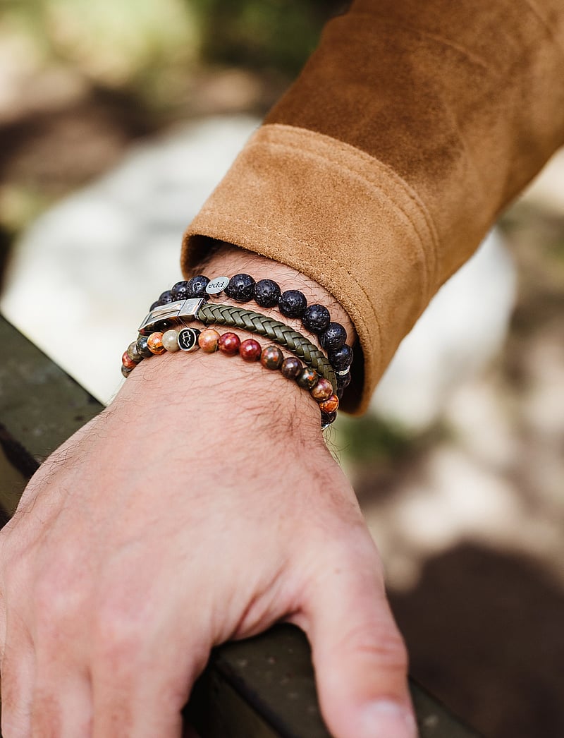 edd. - Leather Bracelet Singel - armbänder - green - 2