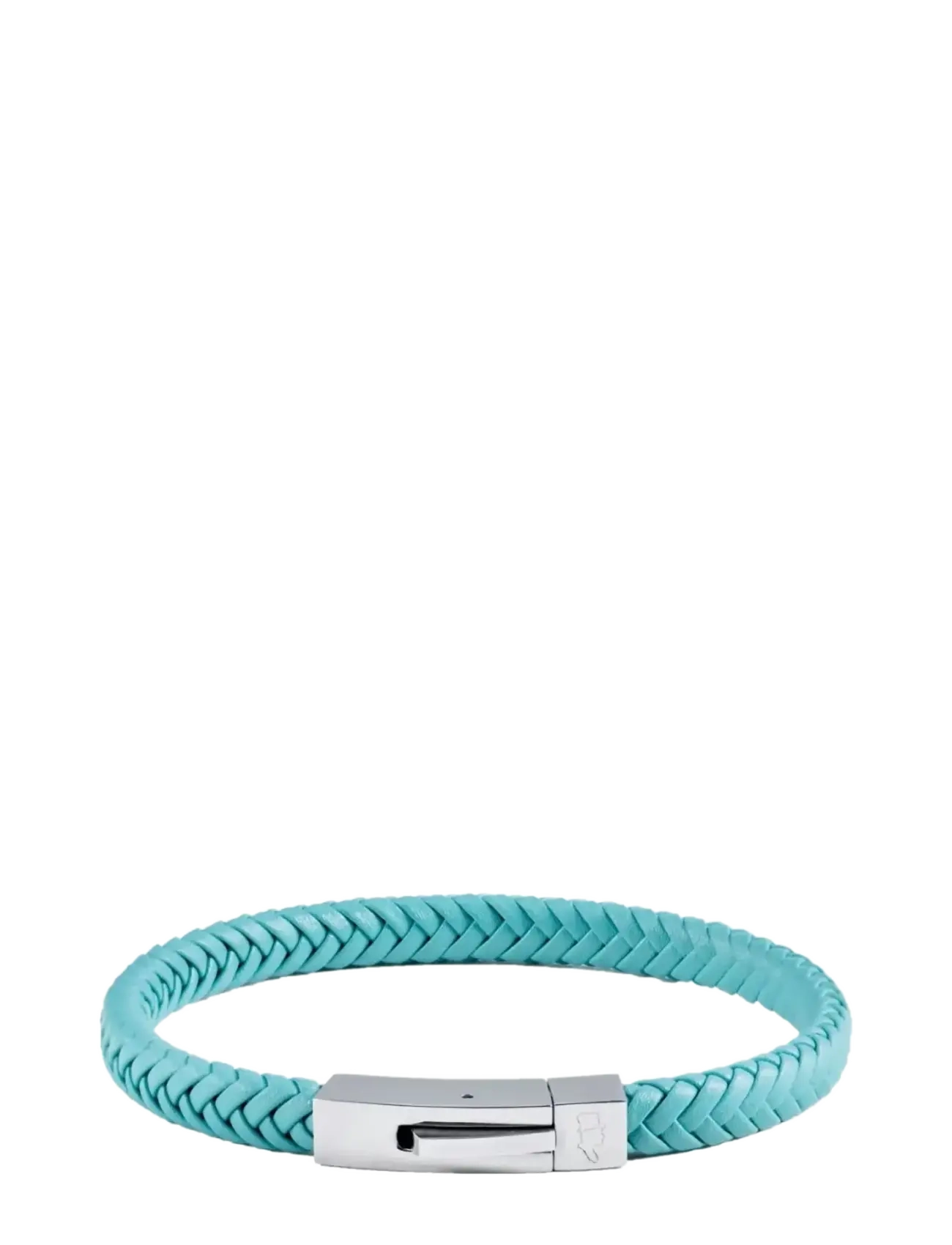 edd. Leather Bracelet Singel - Armbånd - TURQUOISE / silver