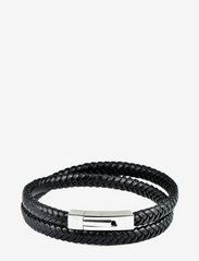 Leather Bracelet Double - BLACK