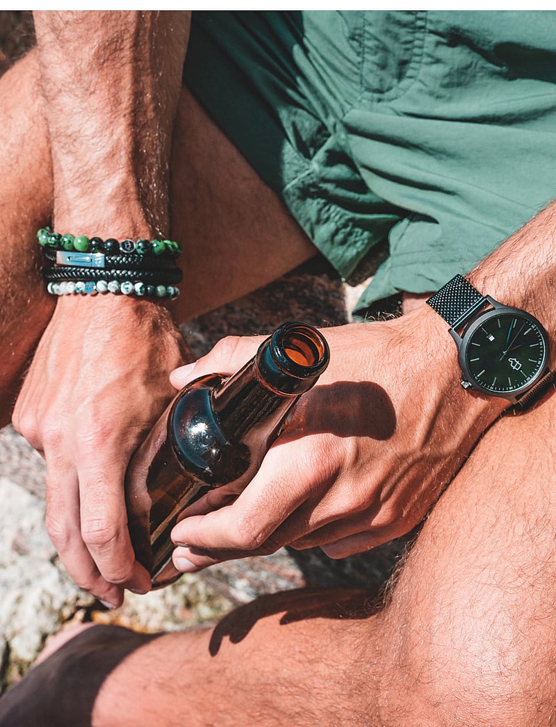 edd. - Leather Bracelet Double - armbånd - black - 2