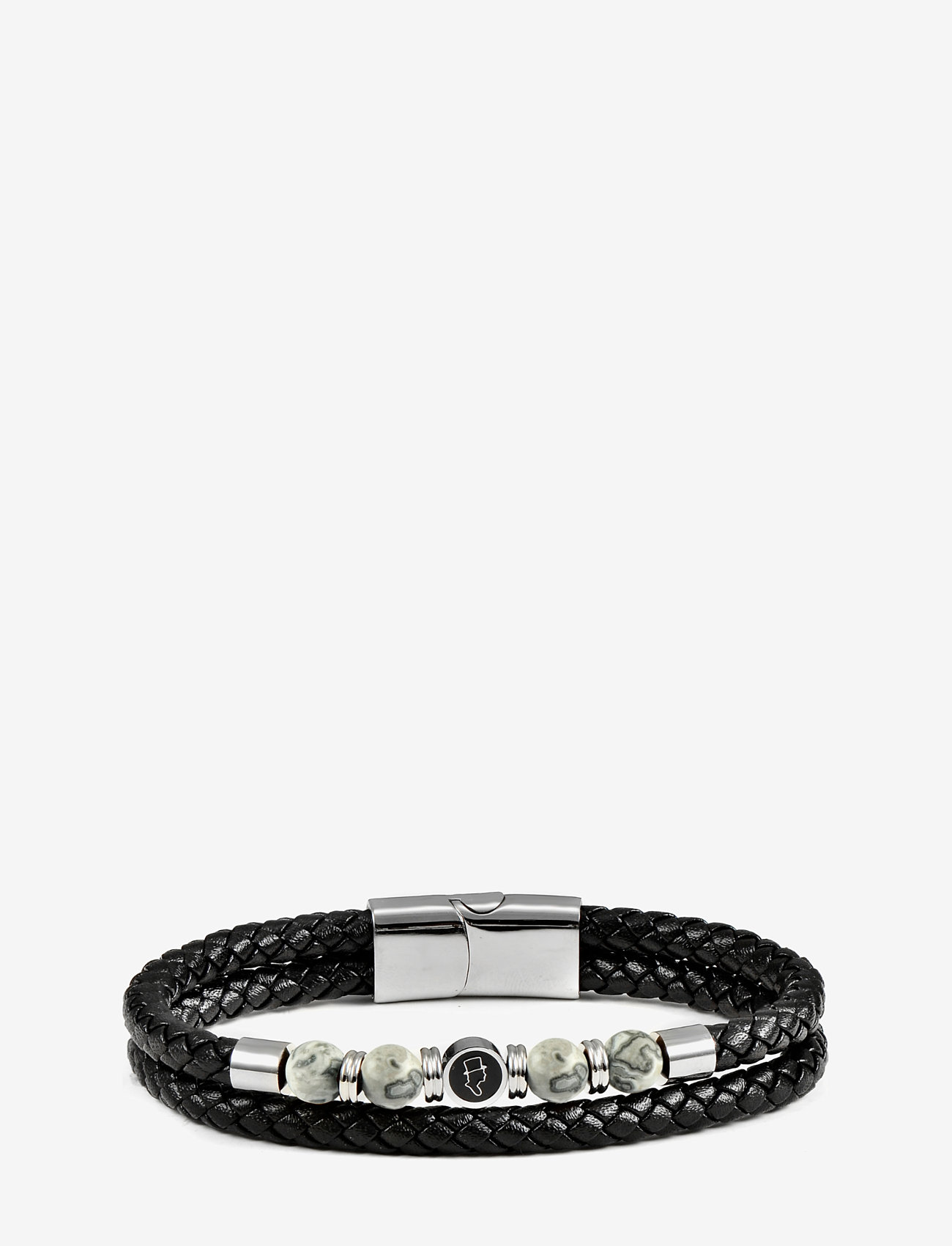 edd. - Leather/Beads Combo Bracelet - bracelets - grey - 0