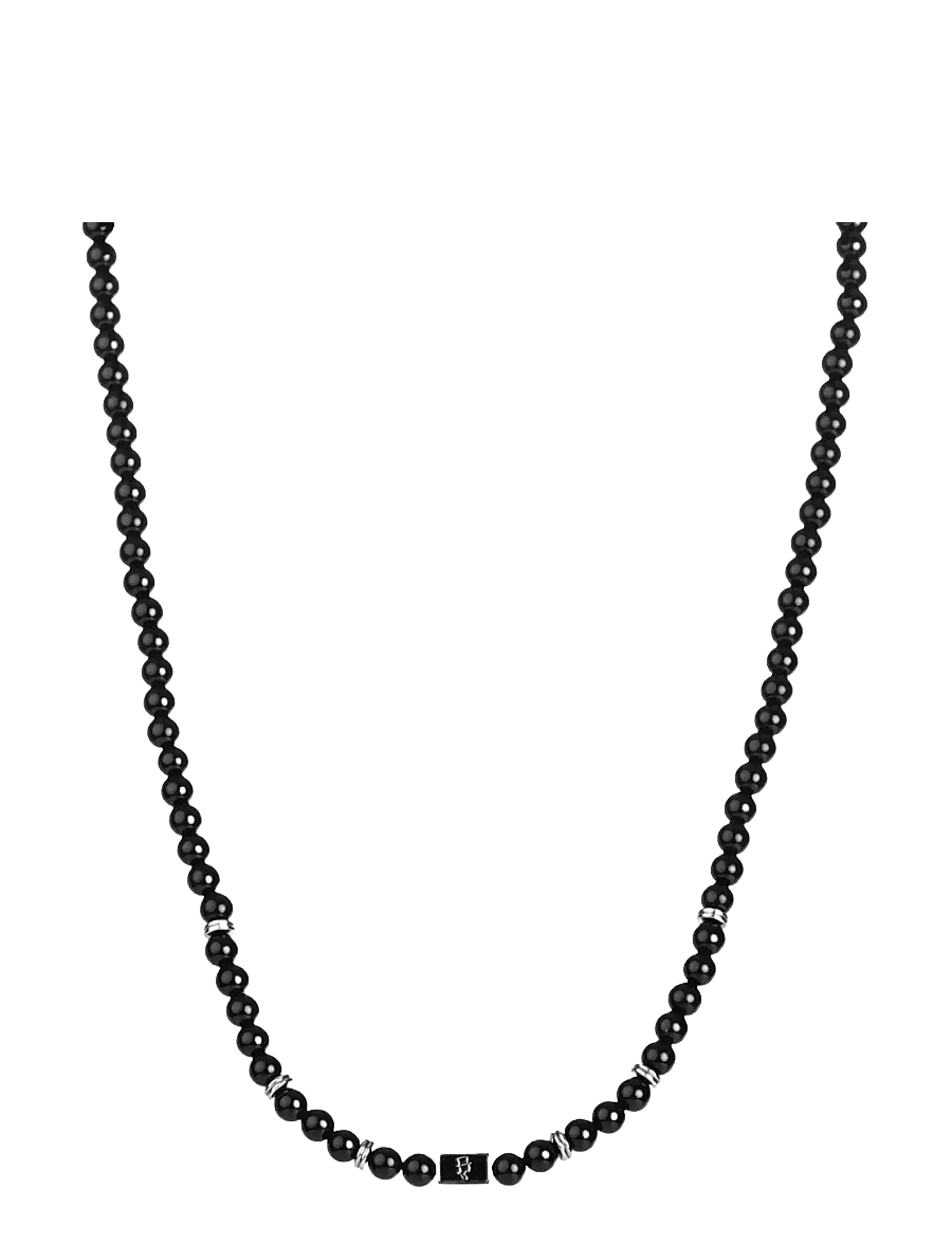edd. - Beads Necklace 6mm - necklaces - black - 1