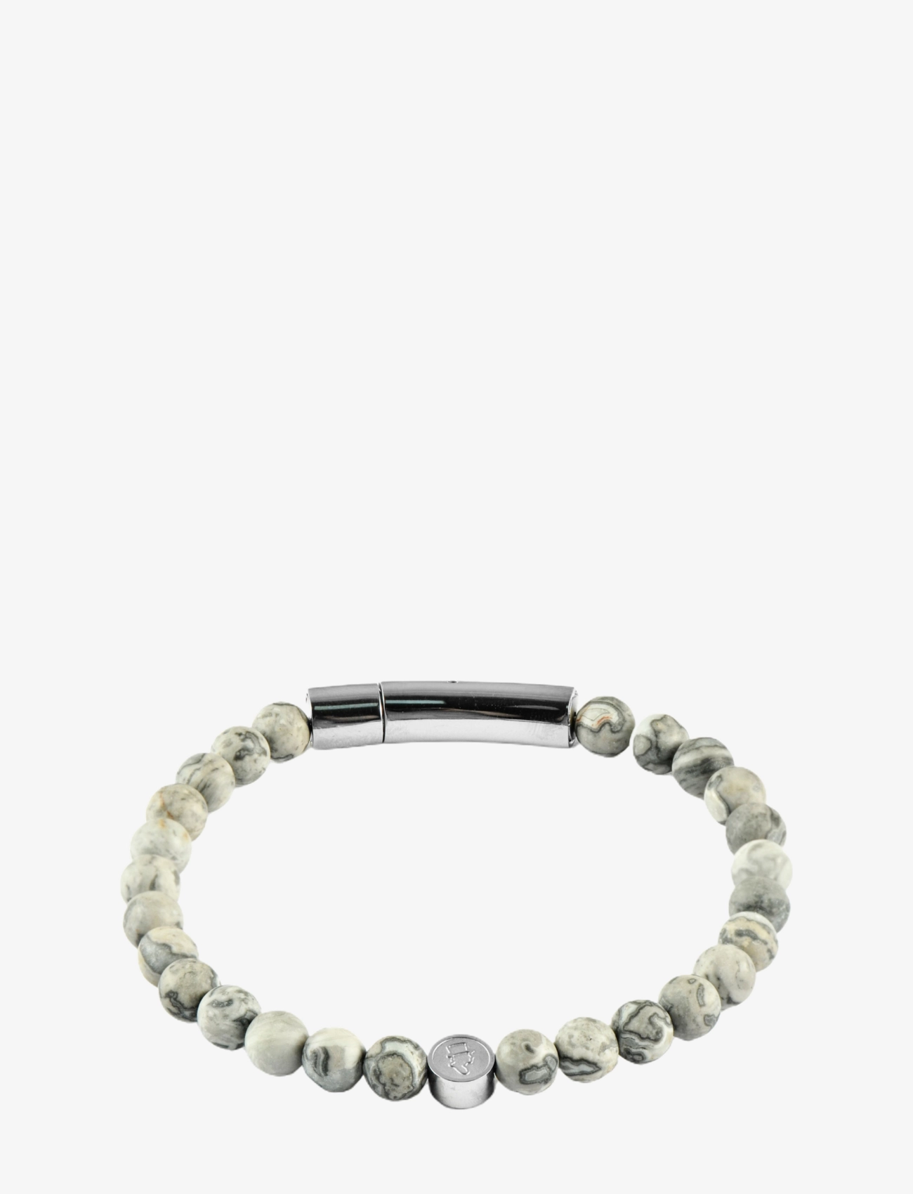 edd. Beads/Buckle Bracelet 6Mm, S 18, Jewellery, Grau - Bracelets, Männerswear