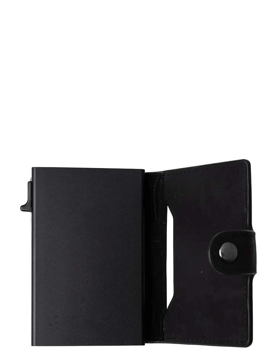 edd. - RFID Leather/Alu Card Holder - korthållare - black - 1
