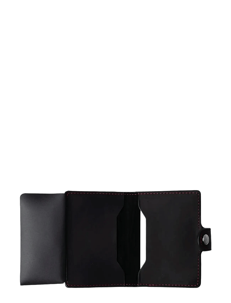 edd. - RFID Leather/Alu Card Holder - kaardihoidjad - black/red - 3