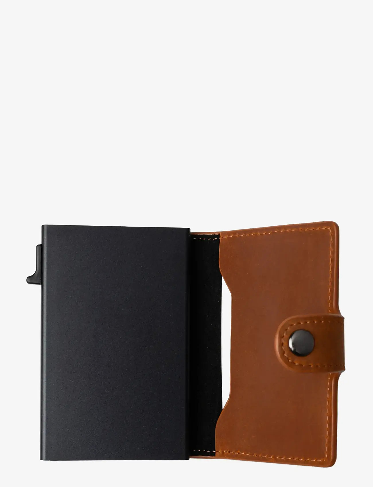 edd. - RFID Leather/Alu Card Holder - kaardihoidjad - brown - 1