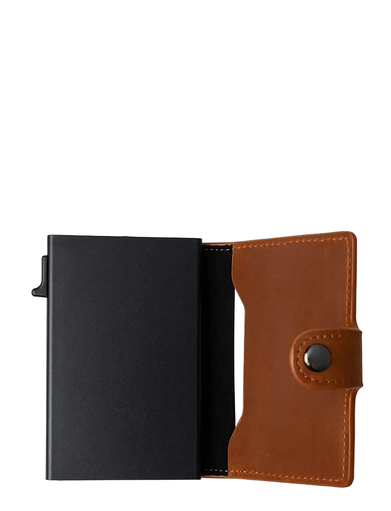 edd. - RFID Leather/Alu Card Holder - kaardihoidjad - brown - 1