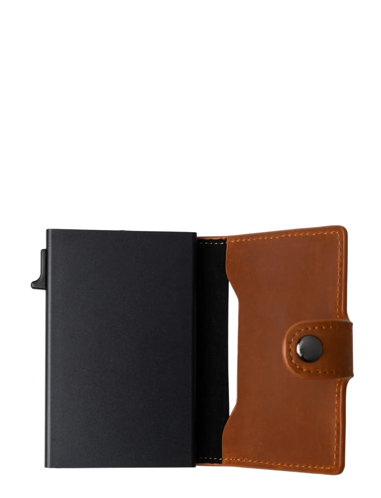 edd. - RFID Leather/Alu Card Holder - korthållare - brown - 1
