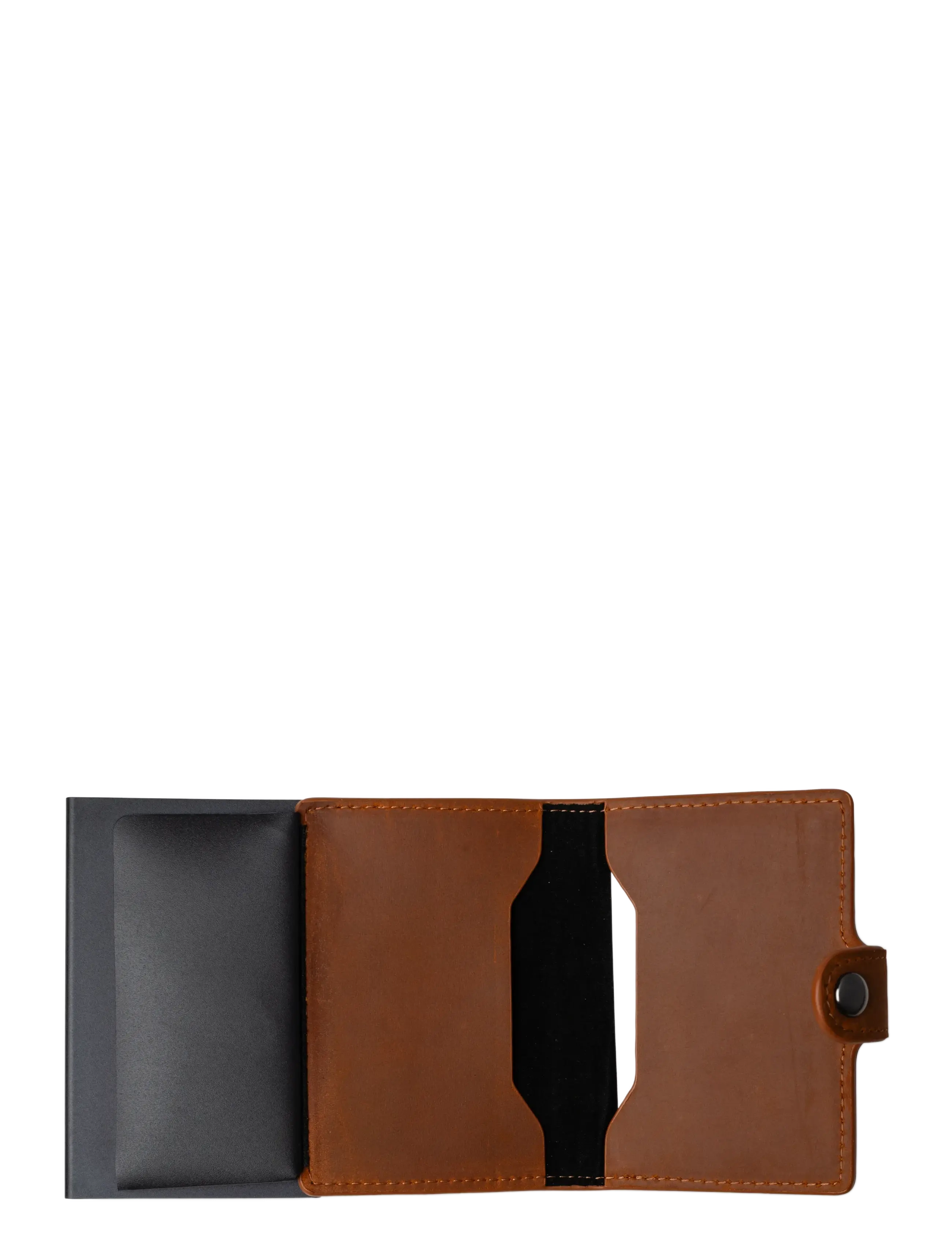 edd. - RFID Leather/Alu Card Holder - korthållare - brown - 3