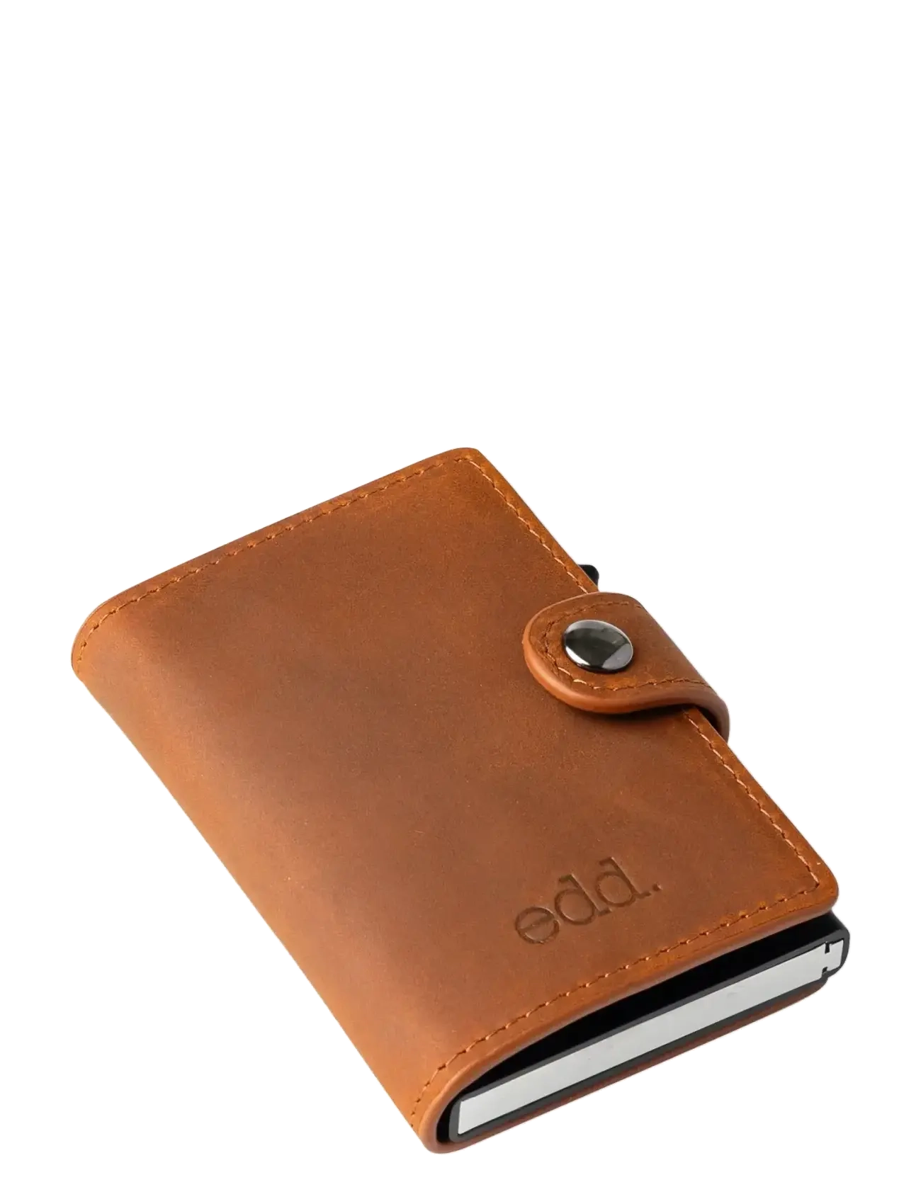 edd. - RFID Leather/Alu Card Holder - korthållare - brown - 4