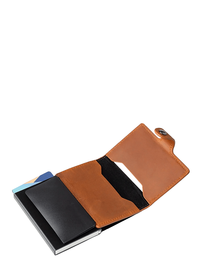 edd. - RFID Leather/Alu Card Holder - kaardihoidjad - brown - 5