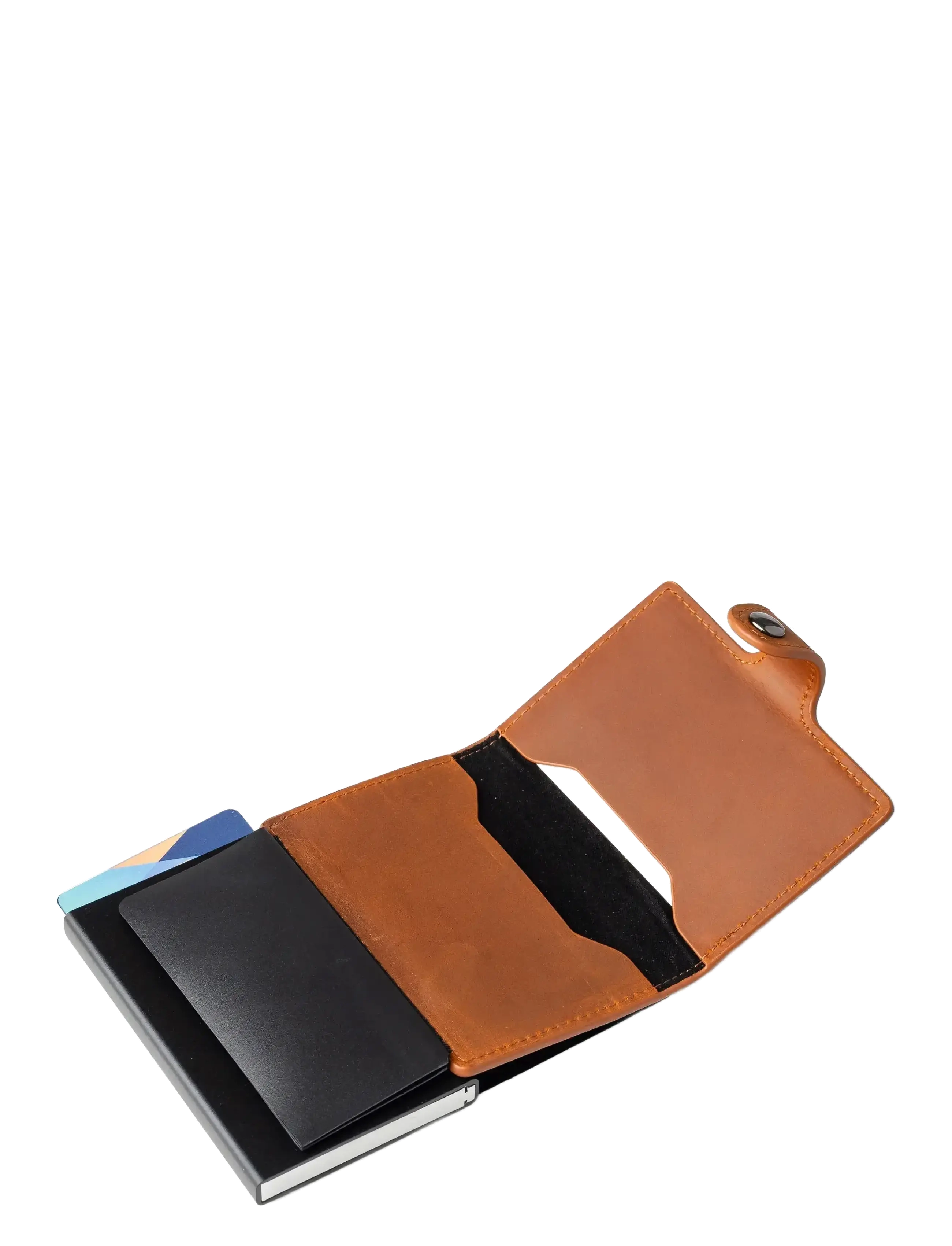 edd. - RFID Leather/Alu Card Holder - korthållare - brown - 5