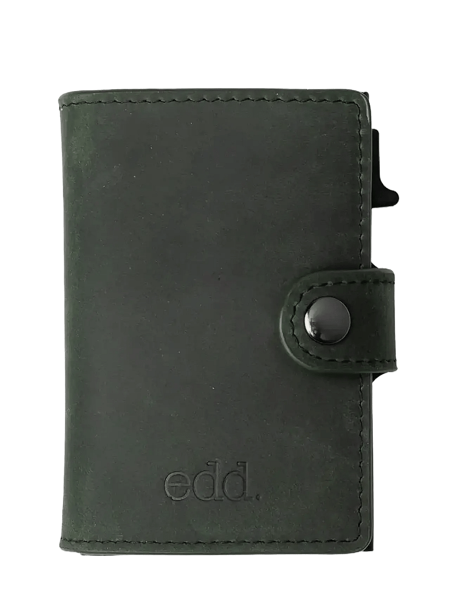 edd. - RFID Leather/Alu Card Holder - kaardihoidjad - green - 0