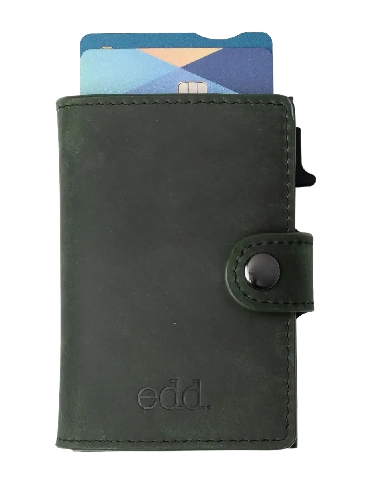 edd. - RFID Leather/Alu Card Holder - kaardihoidjad - green - 1