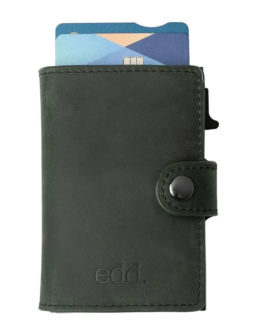 edd. - RFID Leather/Alu Card Holder - kaardihoidjad - green - 1