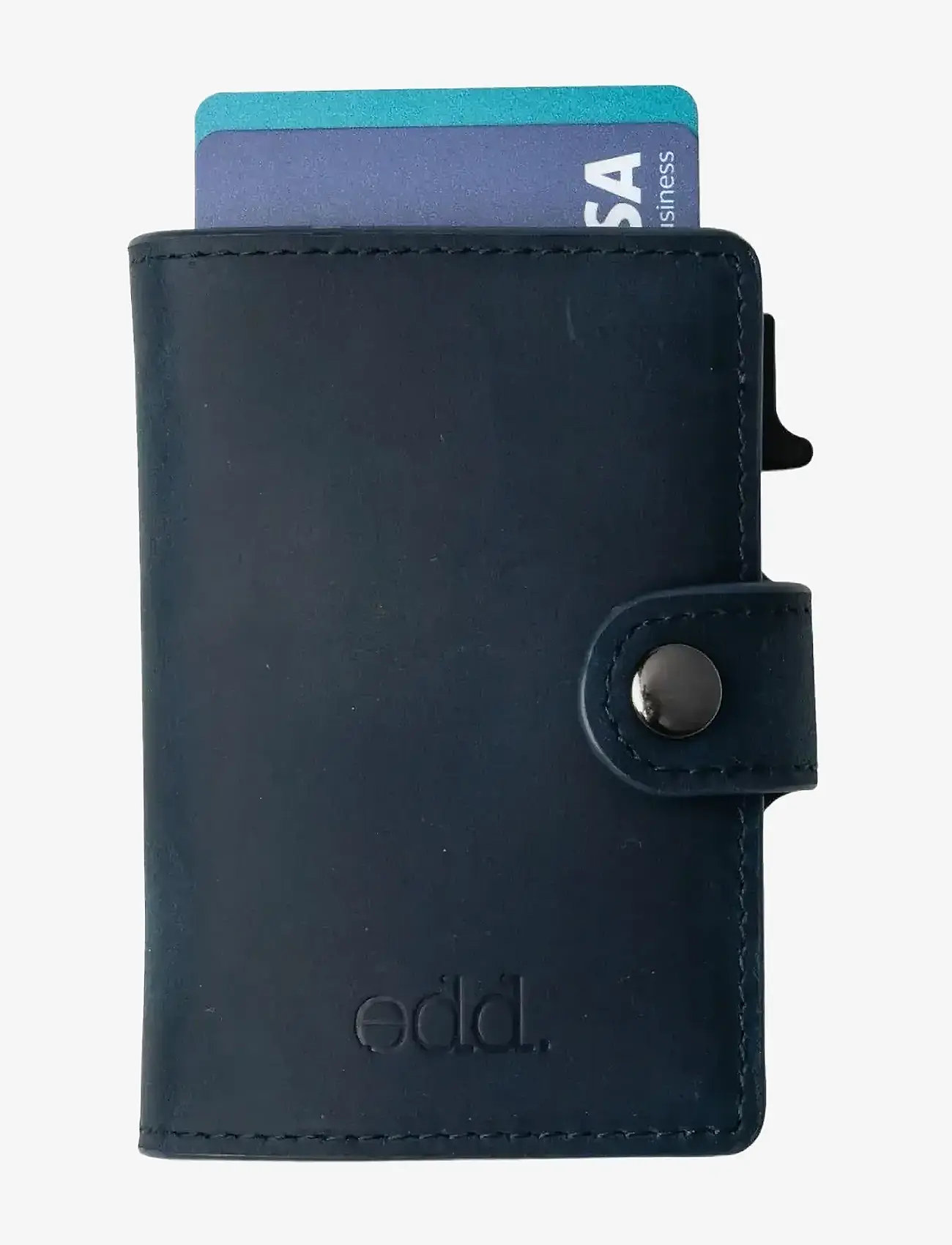 edd. - RFID Leather/Alu Card Holder - kaardihoidjad - navy - 1