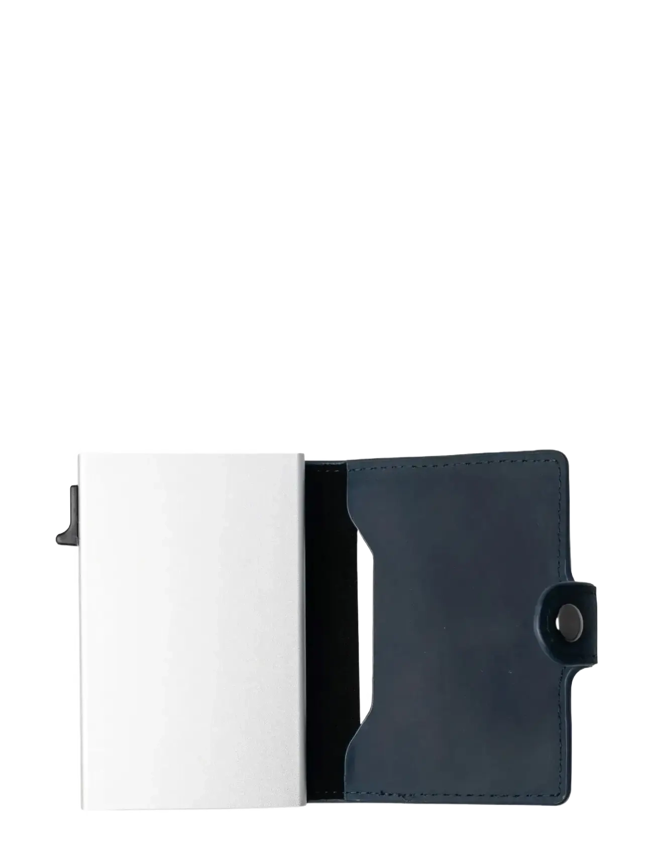 edd. - RFID Leather/Alu Card Holder - korthållare - navy - 2