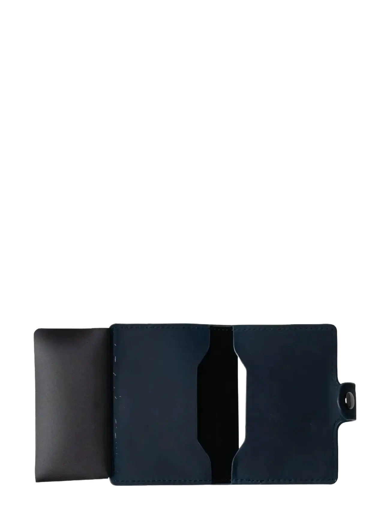 edd. - RFID Leather/Alu Card Holder - korthållare - navy - 3