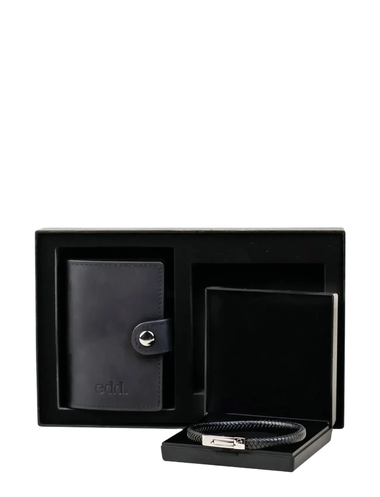 edd. Gift Set Card Holder/Bracelet, S 18, Black, Punge > Kortholder, Herre