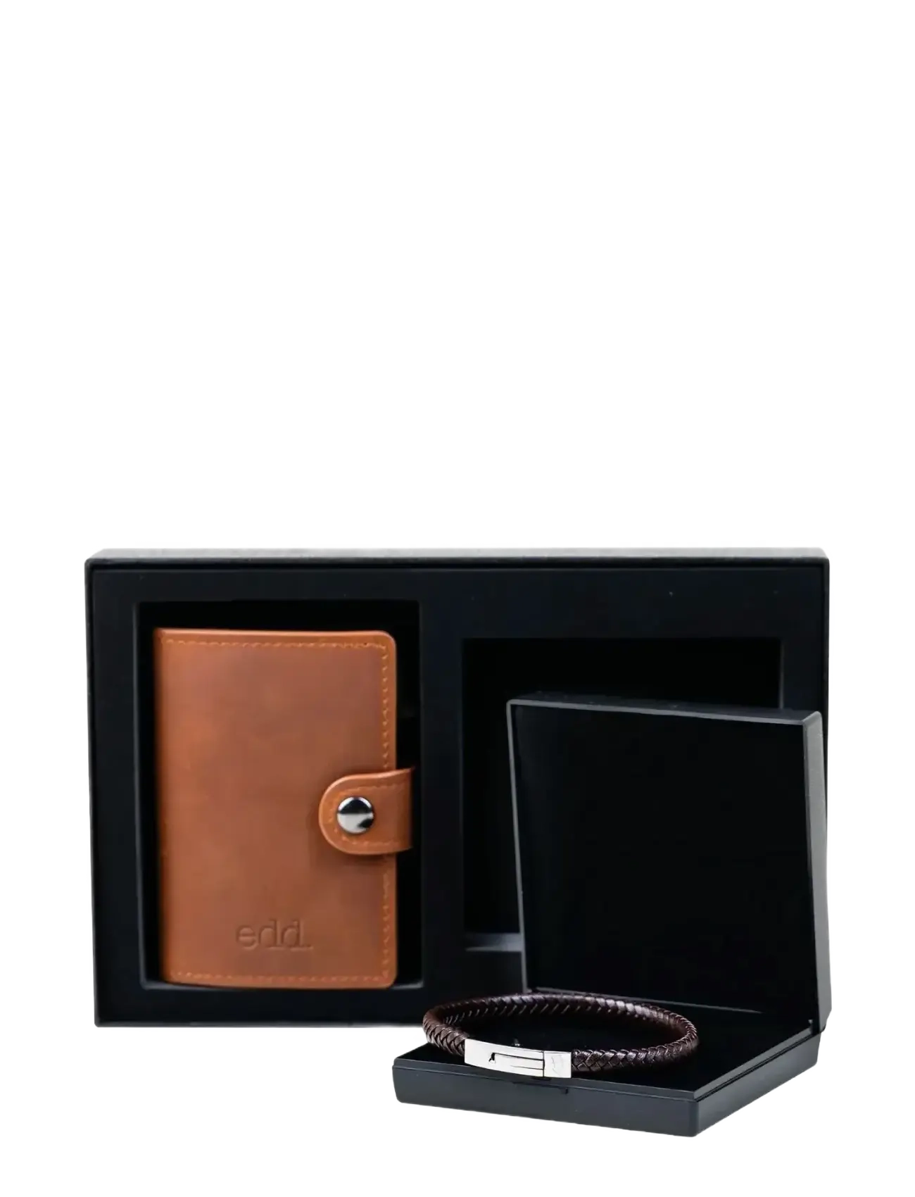 edd. Gift Set Card Holder/Bracelet, 5 cm, Wallets, Schwarz - Cardholder, Männerswear