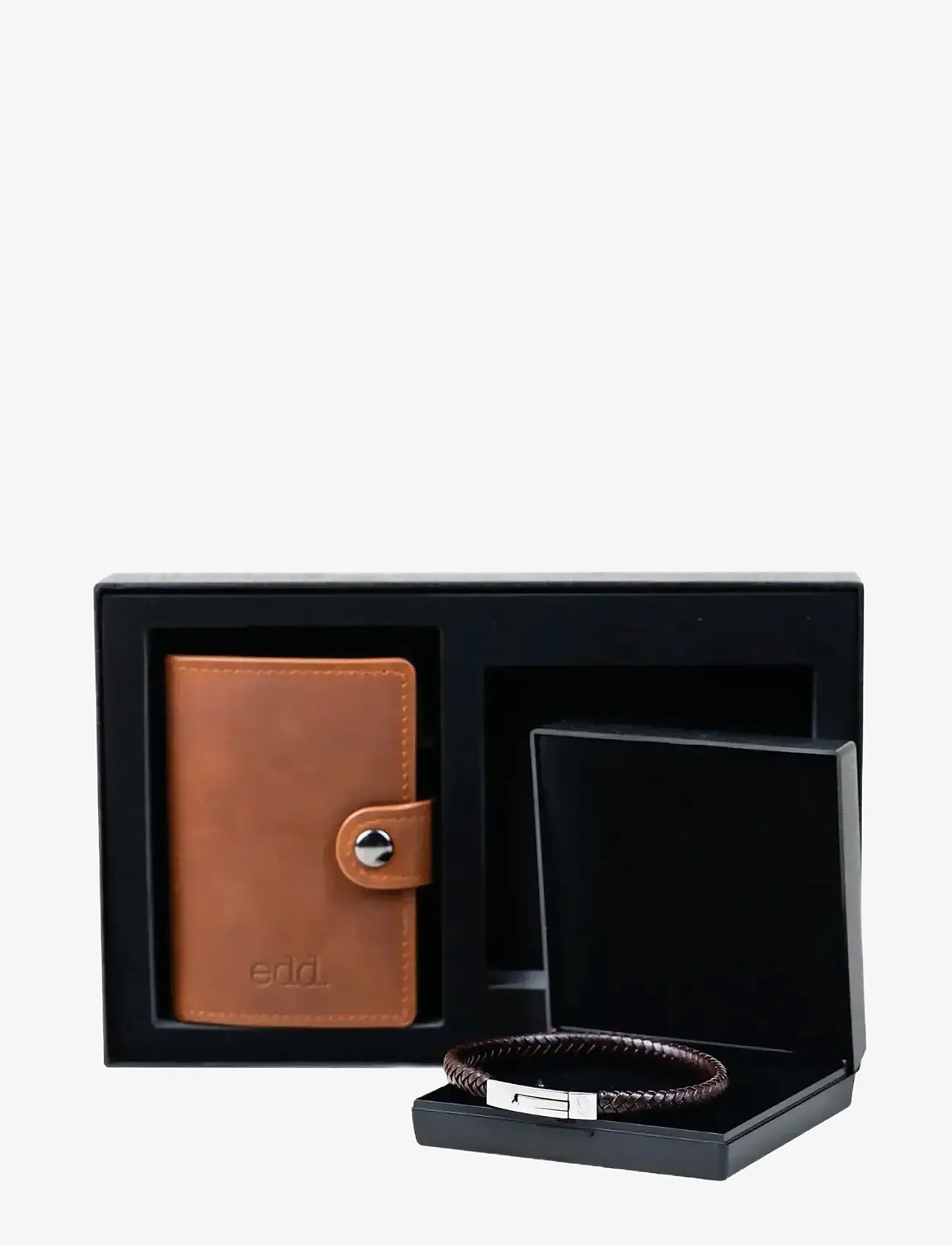 edd. - Gift Set Card Holder/Bracelet - armbänder - brown - 0