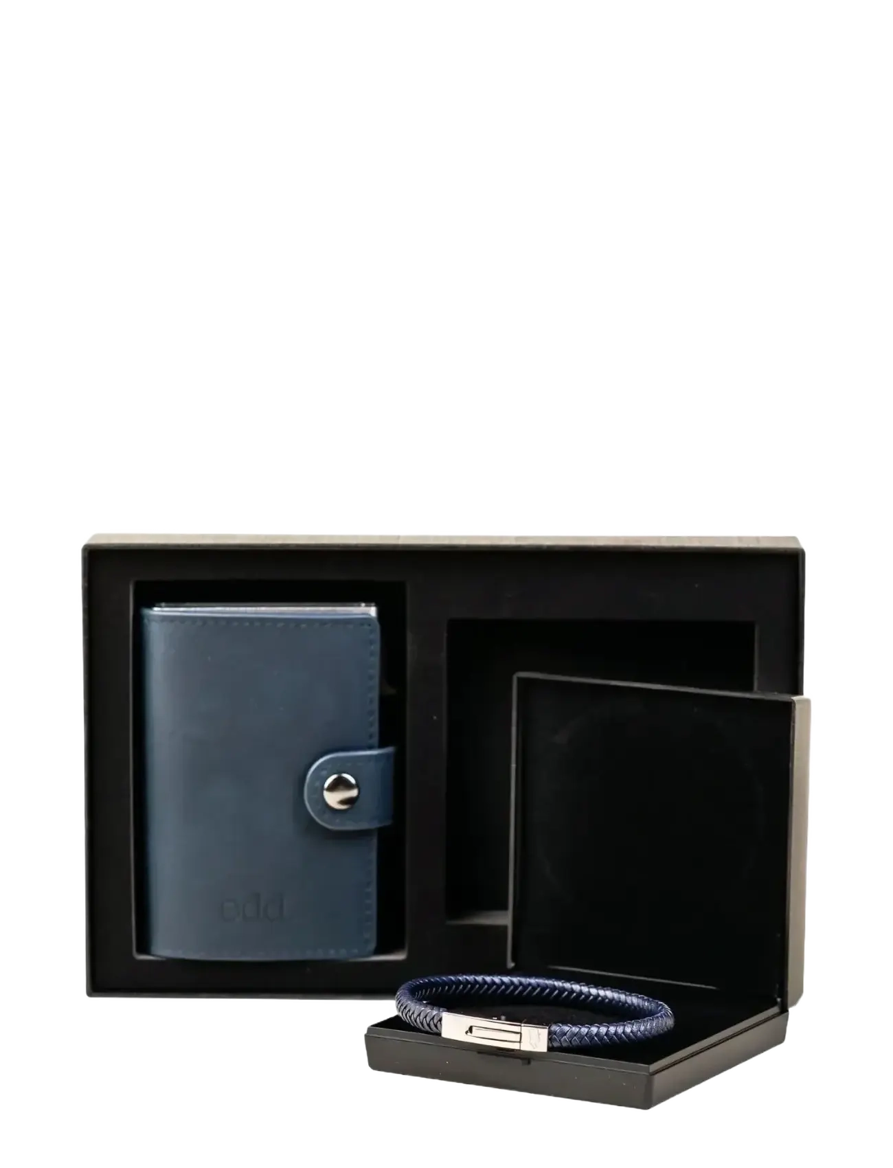 edd. Gift Set Card Holder/Bracelet, 5 cm, Wallets, Marineblau - Cardholder, Männerswear