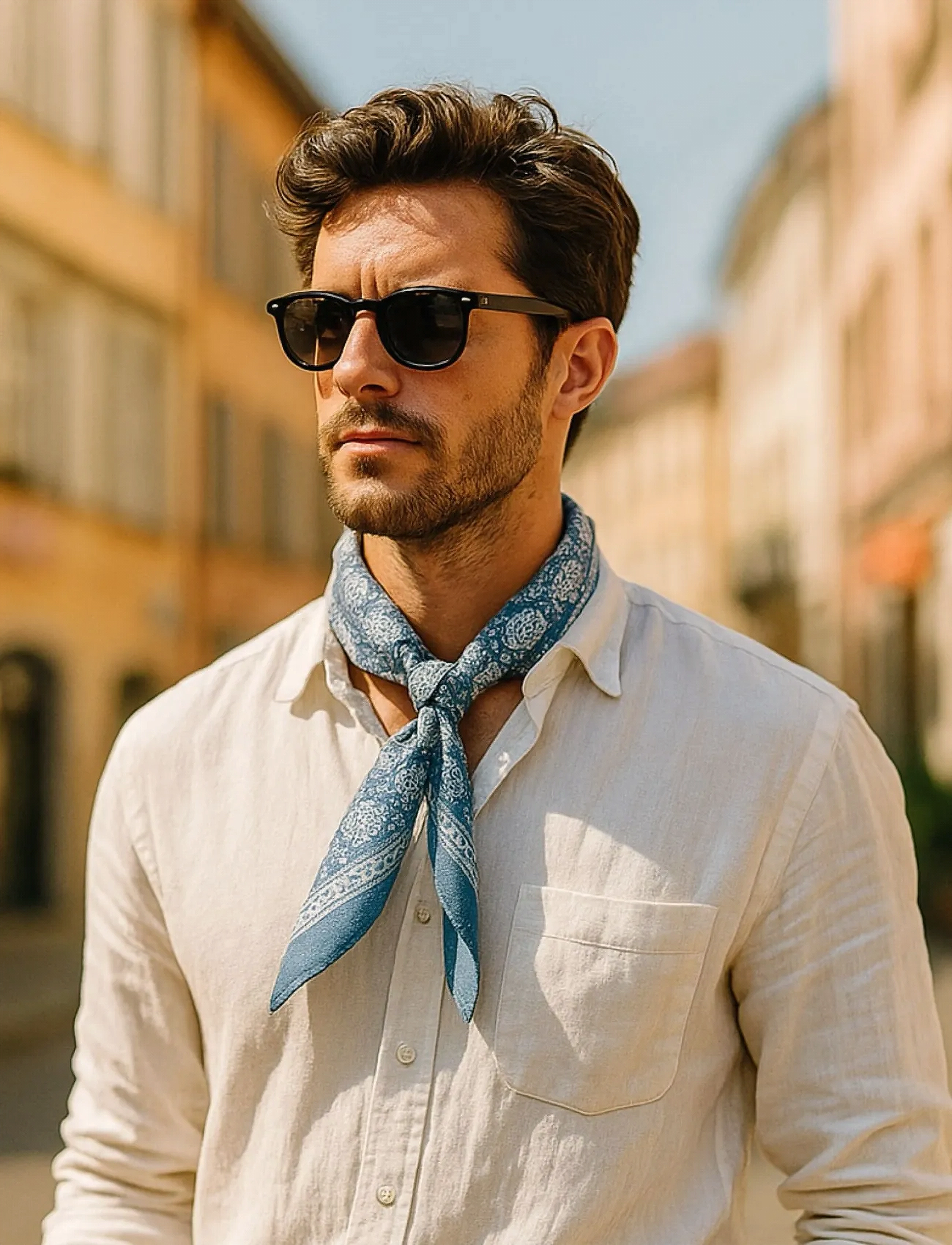 edd. Bandana, Mænd, Bandana, Blå, Str: ONE SIZE