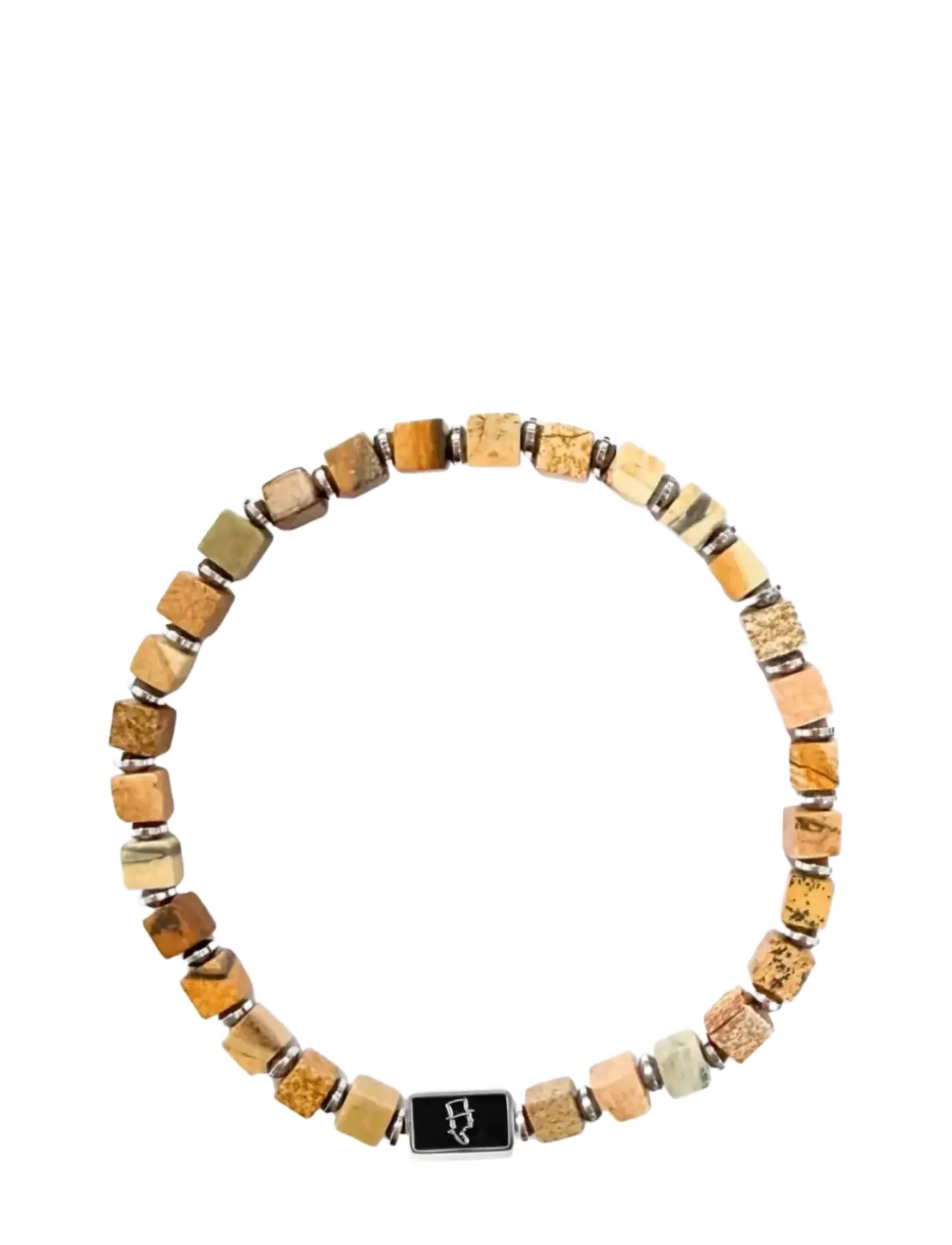 edd. Beads Bracelet 4mm - Armbånd - DESERT / silver