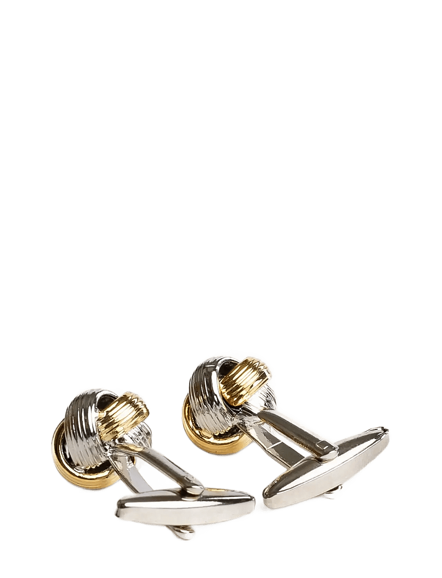 edd. - Scarves - manschettenknöpfe - knot silver/gold - 1