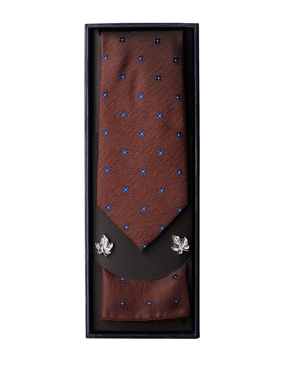 edd. - Tie Set - lommeklude - vinrÖd - 1