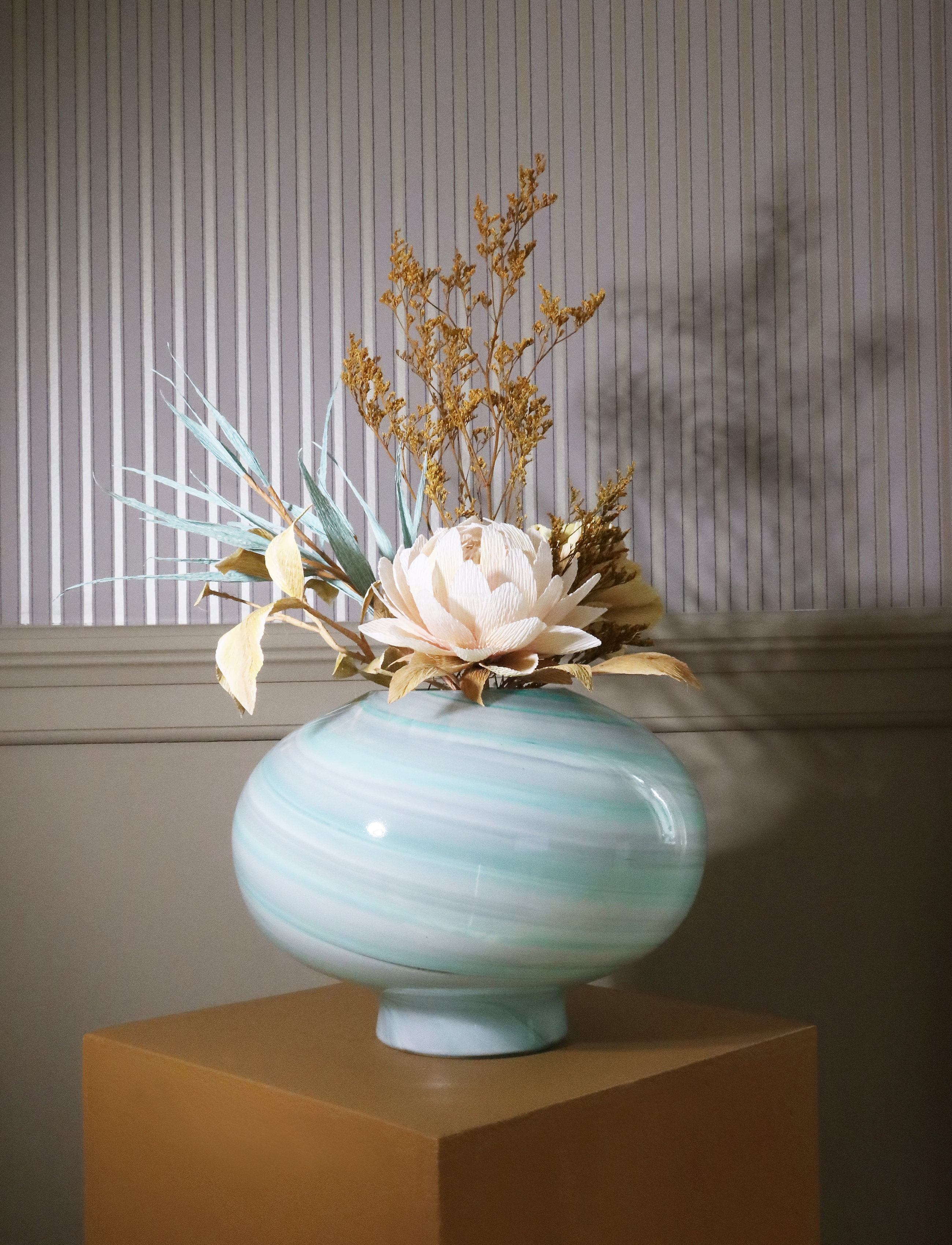 eden outcast Twirl Vase, H19 cm, Multi/patterned, Vaser > Store Vaser, Unisex