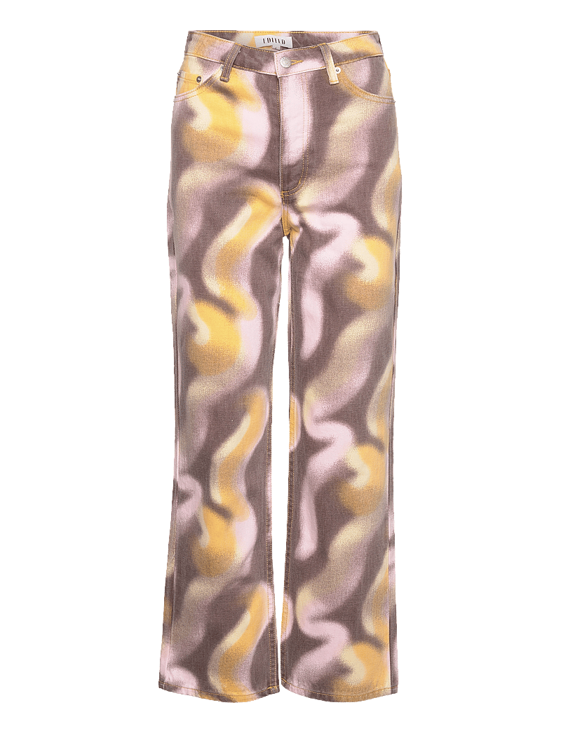 EDITED - Simea Denim - hosen mit weitem bein - aop spray print - 0