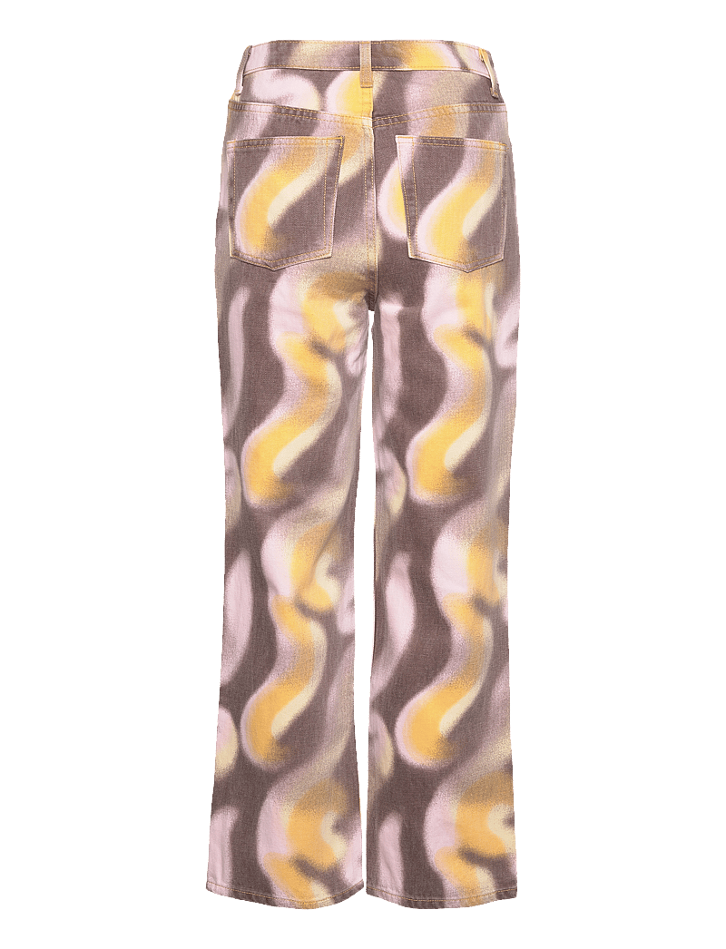 EDITED - Simea Denim - hosen mit weitem bein - aop spray print - 1